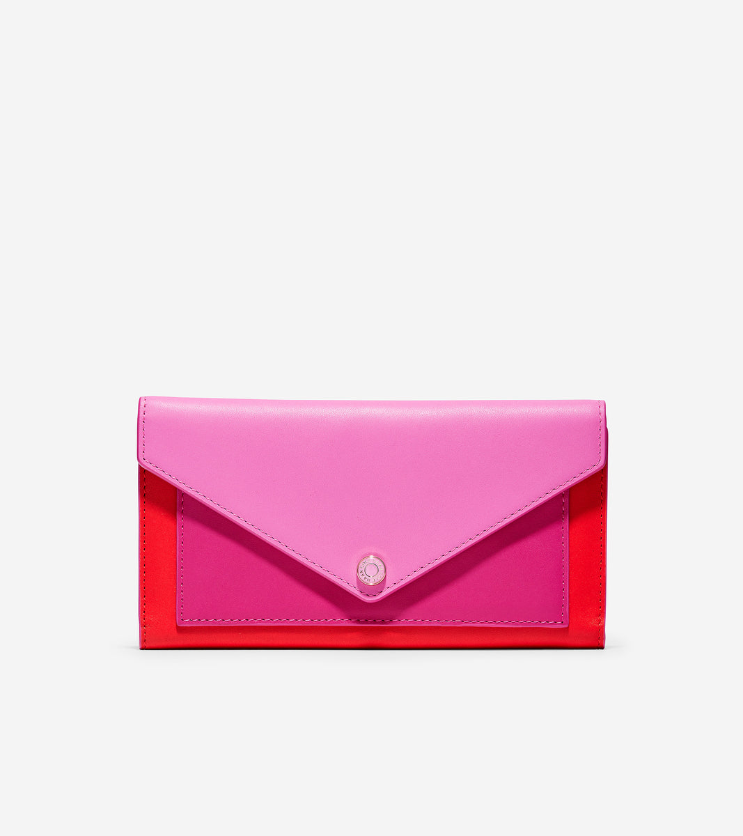 ColeHaan-GRANDSERIES Flap Wallet-u04493-Fuchsia-Red Leather