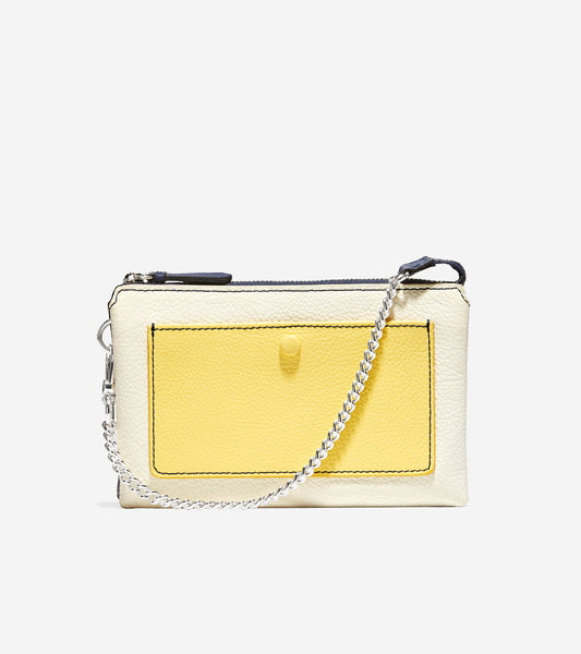 ColeHaan-GRANDSERIES Double Gusset Pouch-u04495-Navy-Lemon Drop-Ivory