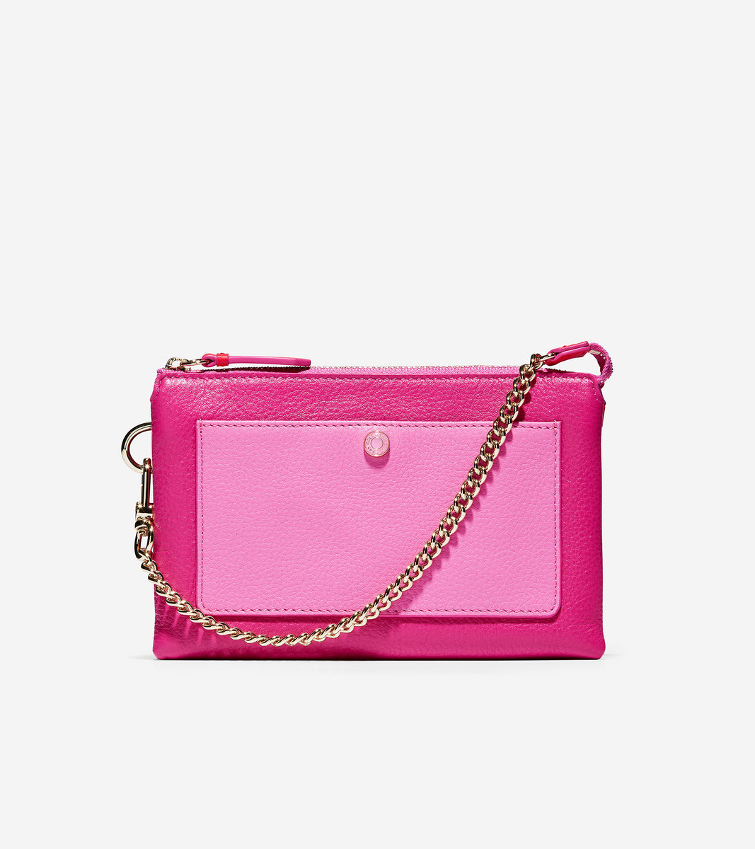 ColeHaan-GRANDSERIES Double Gusset Pouch-u04496-Fuchsia-Red