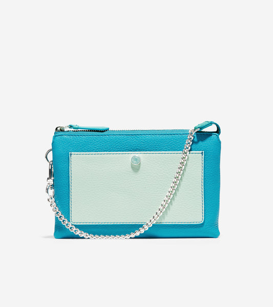 ColeHaan-GRANDSERIES Double Gusset Pouch-u04628-Caribbean Sea