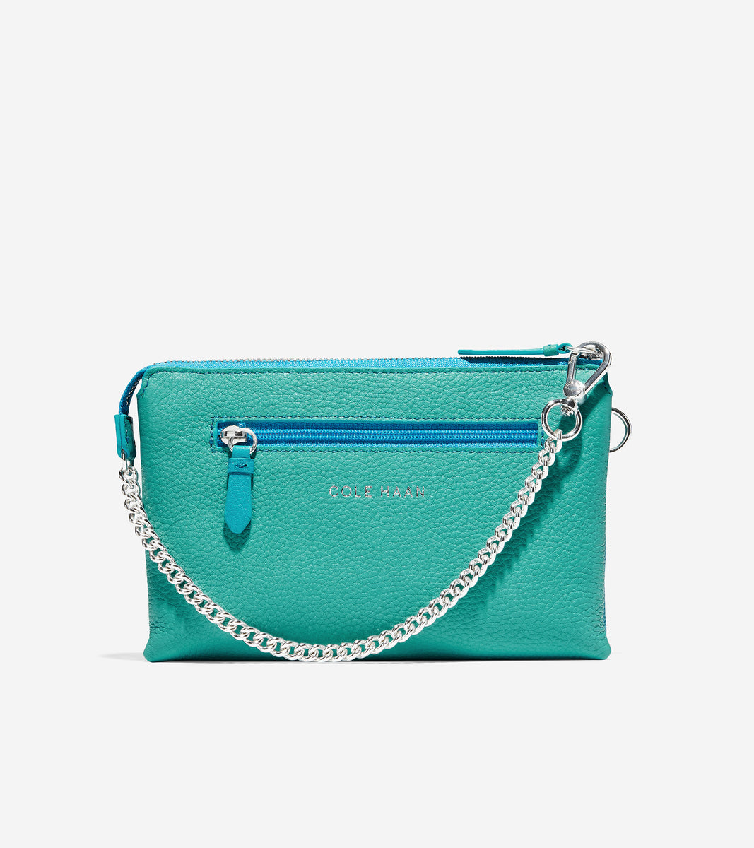 ColeHaan-GRANDSERIES Double Gusset Pouch-u04628-Caribbean Sea