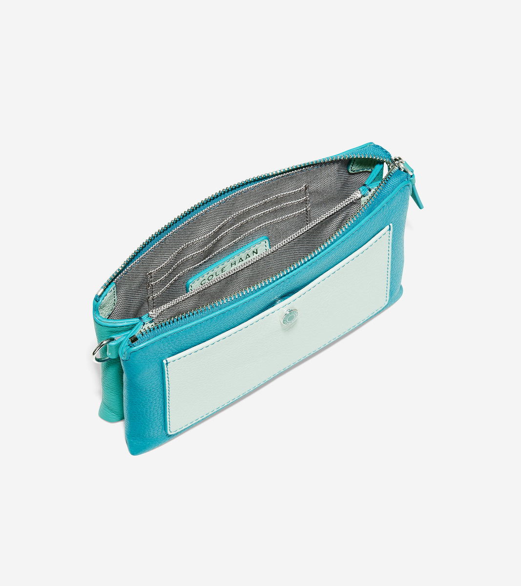 ColeHaan-GRANDSERIES Double Gusset Pouch-u04628-Caribbean Sea