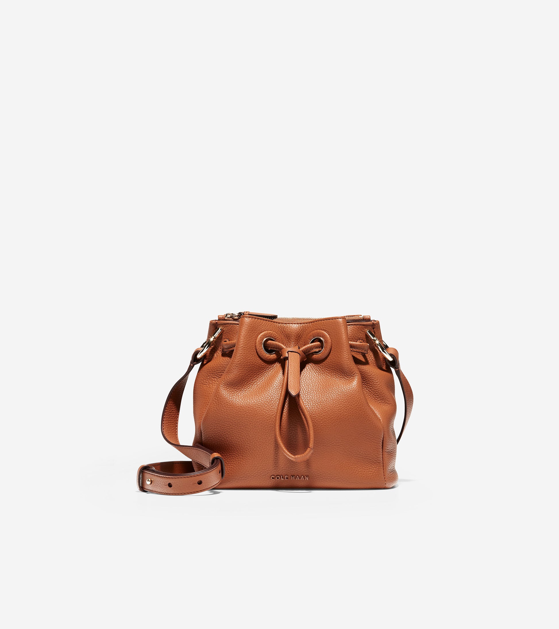 ColeHaan-Grand Ambition Mini Drawstring Bag-u04641-British Tan Leather