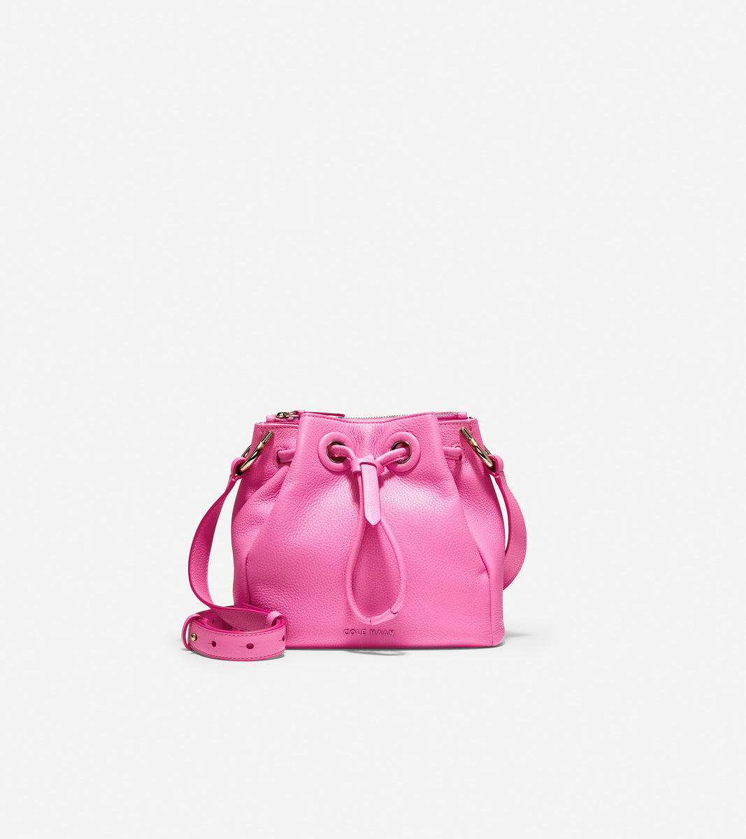 ColeHaan-Grand Ambition Mini Drawstring Bag-u04642-Super Pink Leather