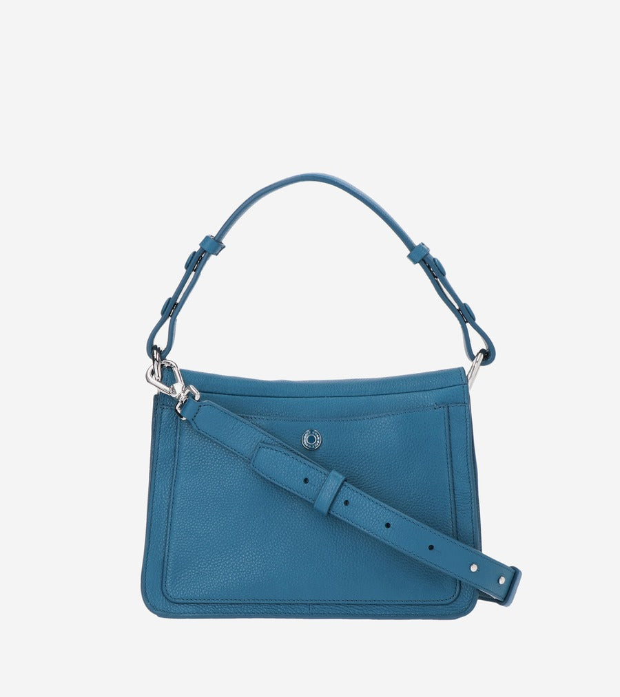 ColeHaan-Small Turnlock Top Handle Bag-u04708-Ink Blue