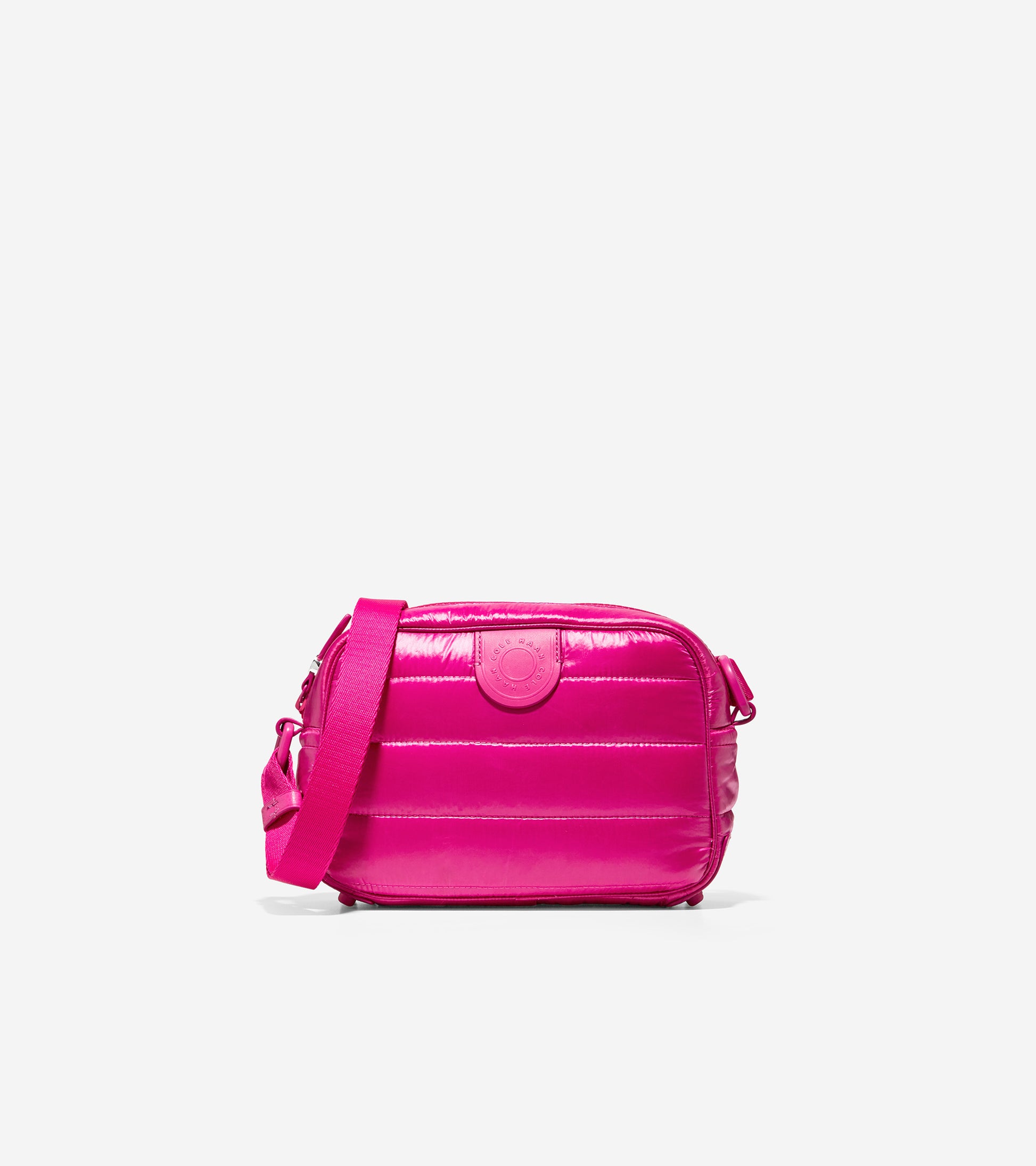 ColeHaan-Quilted Nylon Crossbody-u04785-Fuchsia