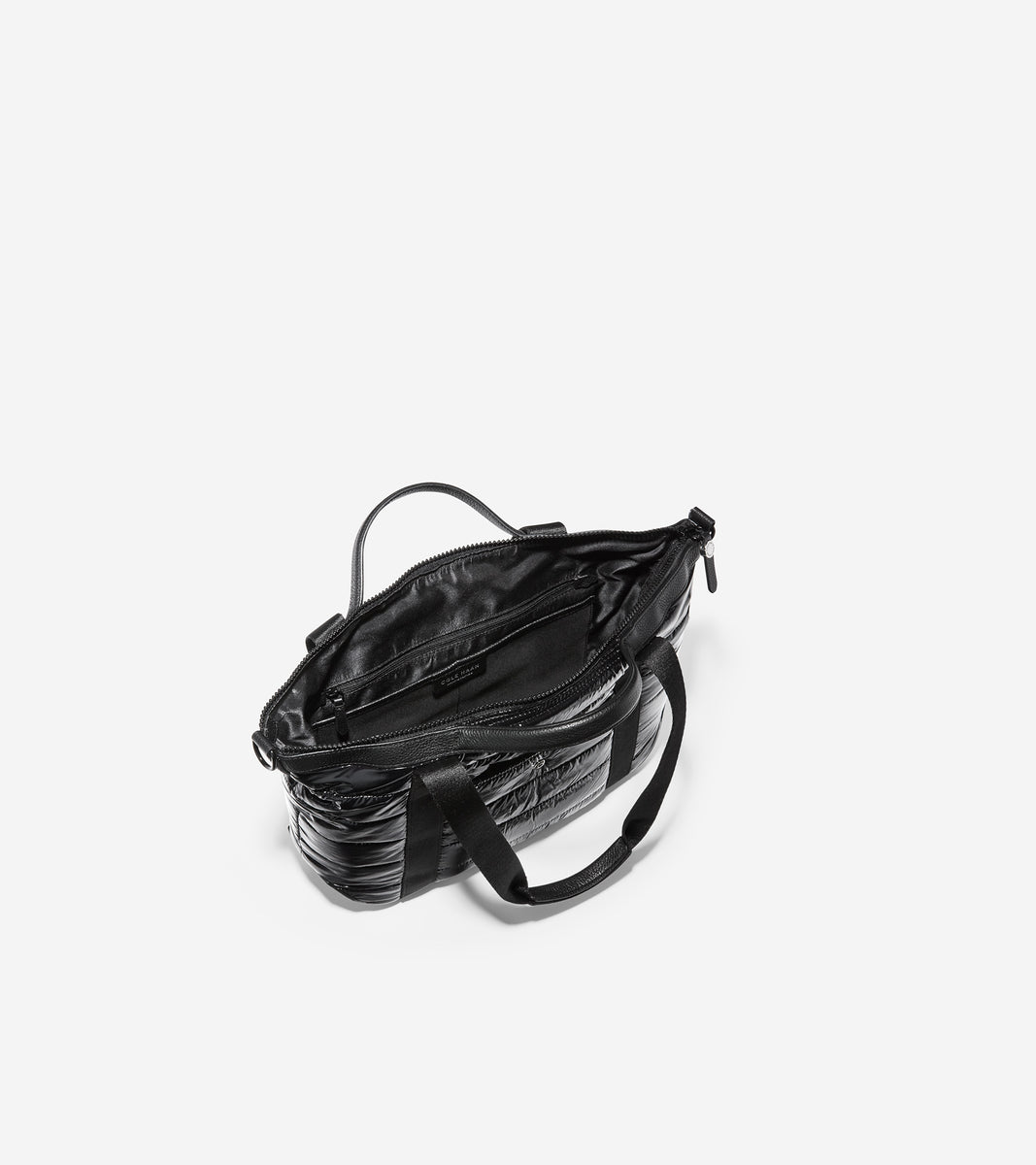 ColeHaan-Quilted Nylon Small Duffle-u04804-Black