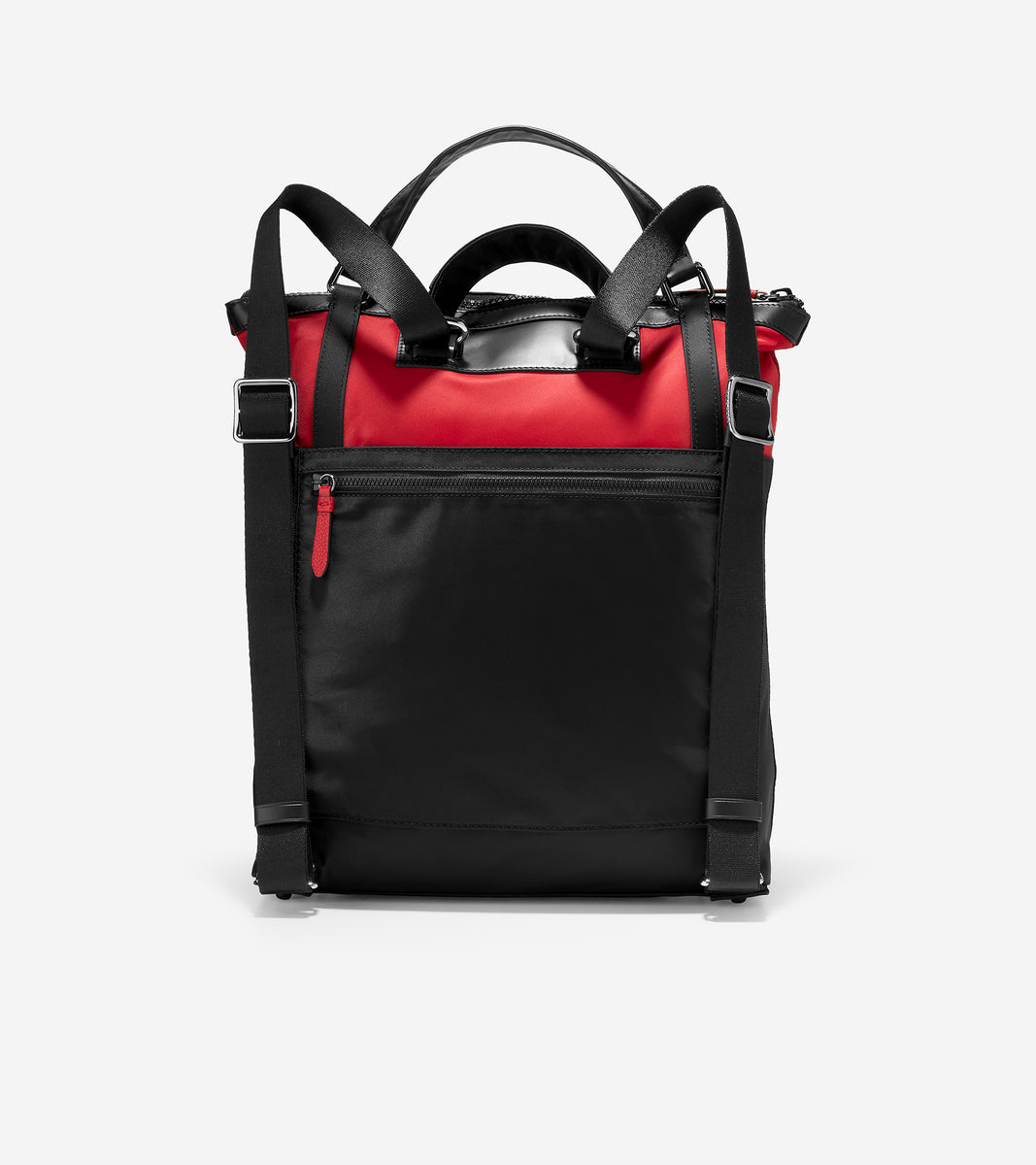 u05589-Nylon Convertible Backpack-Black