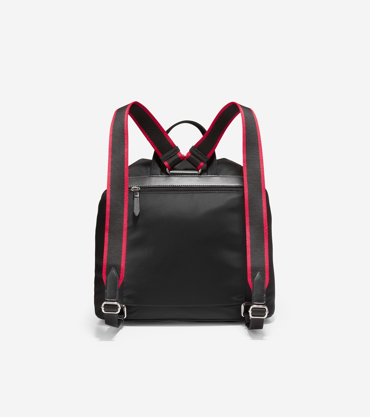 u05599-Nylon Flap Backpack-Black