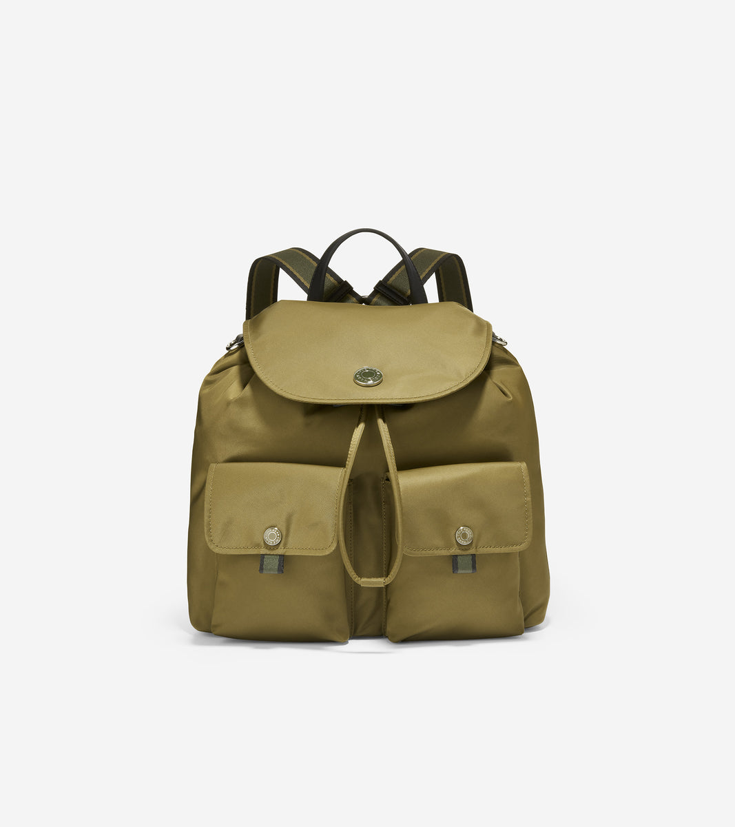 u05602-Nylon Flap Backpack-Olive
