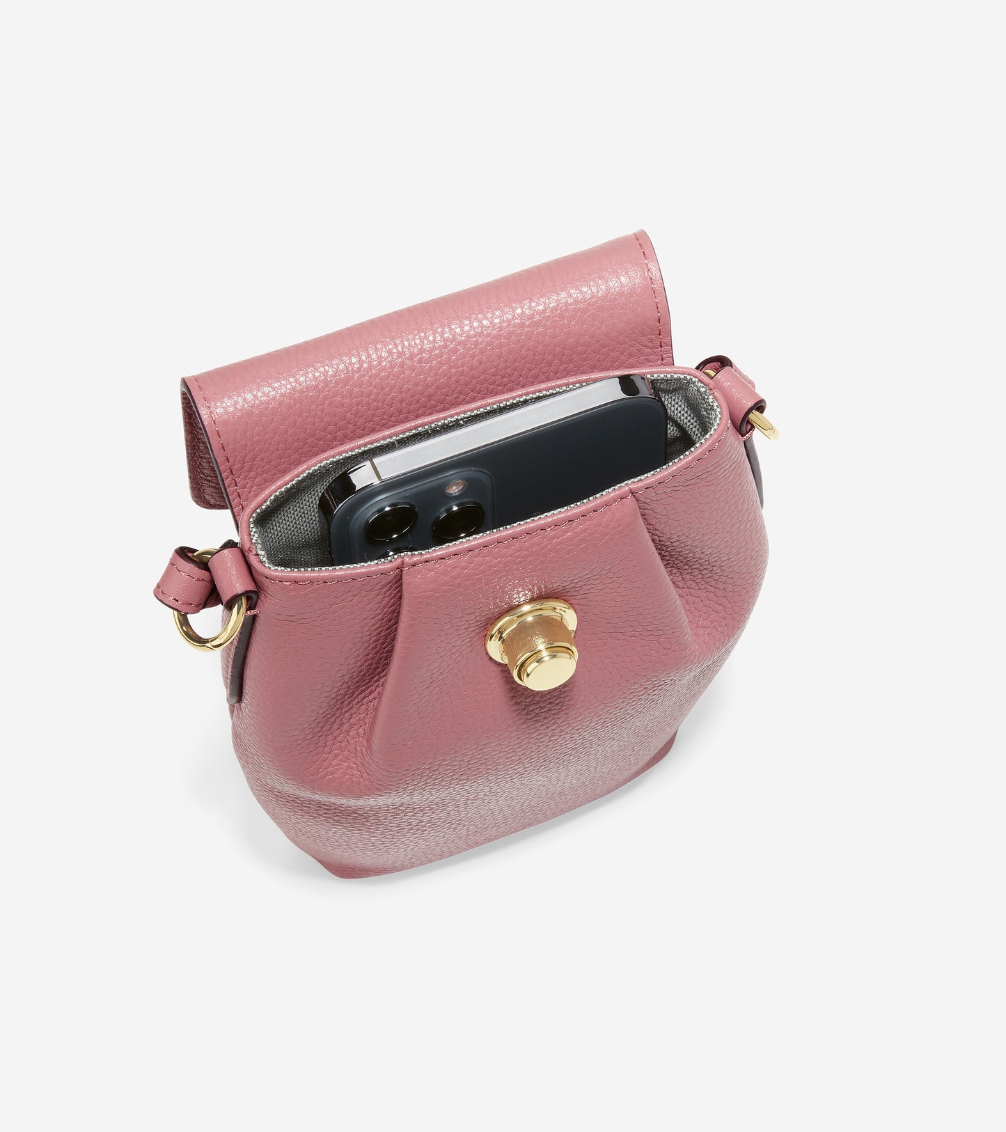 U05770-Pushlock Cellphone Crossbody-New Rose