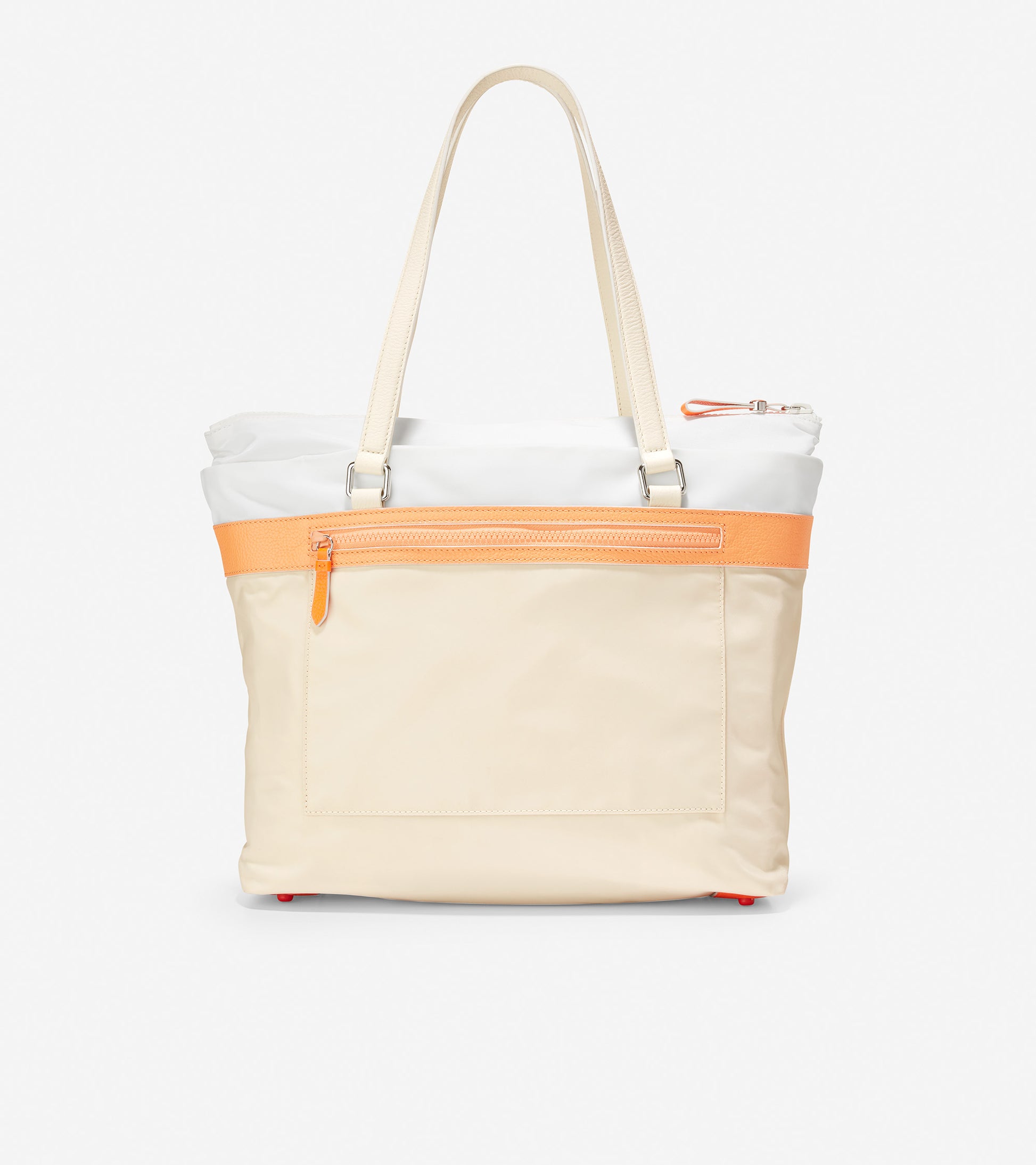 ColeHaan-Radiant Nylon Tote-u05866-Vibrant Orange-White Cap