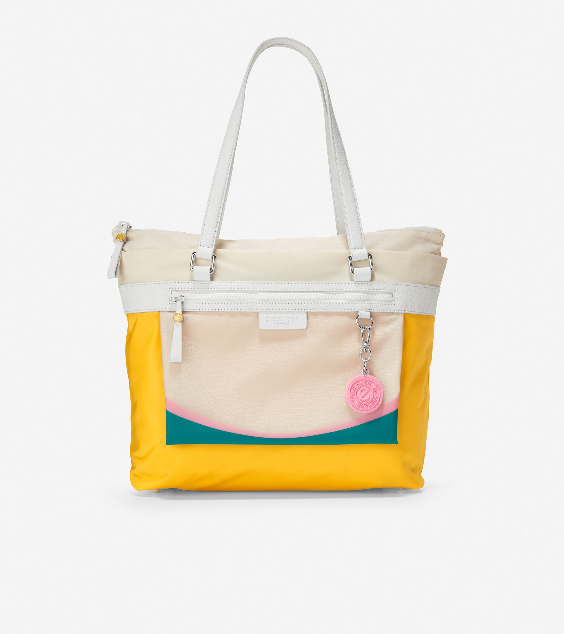 ColeHaan-Radiant Nylon Tote-u05867-White Cap-Golden Rod