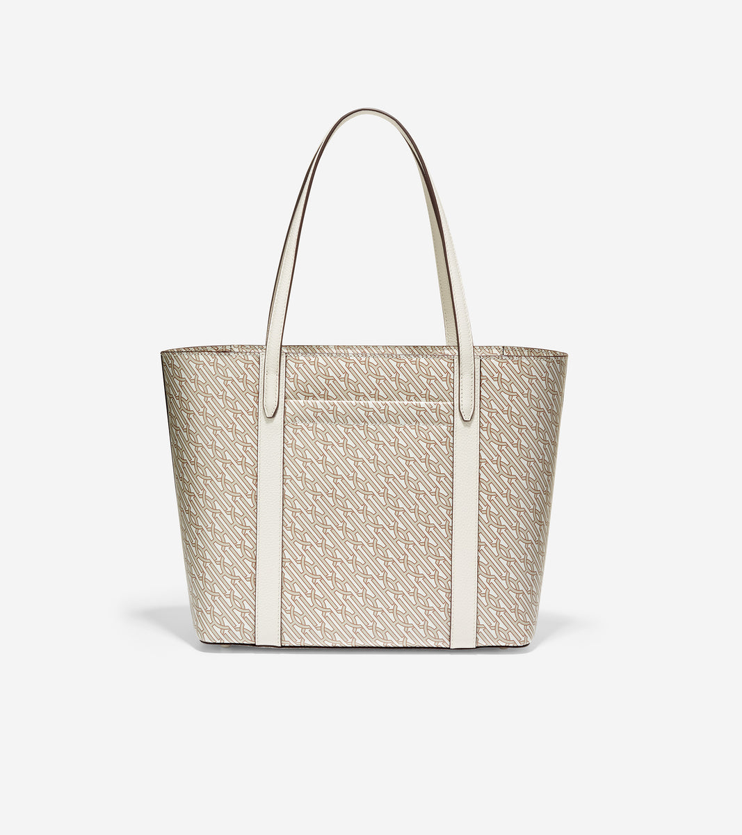 ColeHaan-Coated Canvas Small Tote-u05935-Ivory