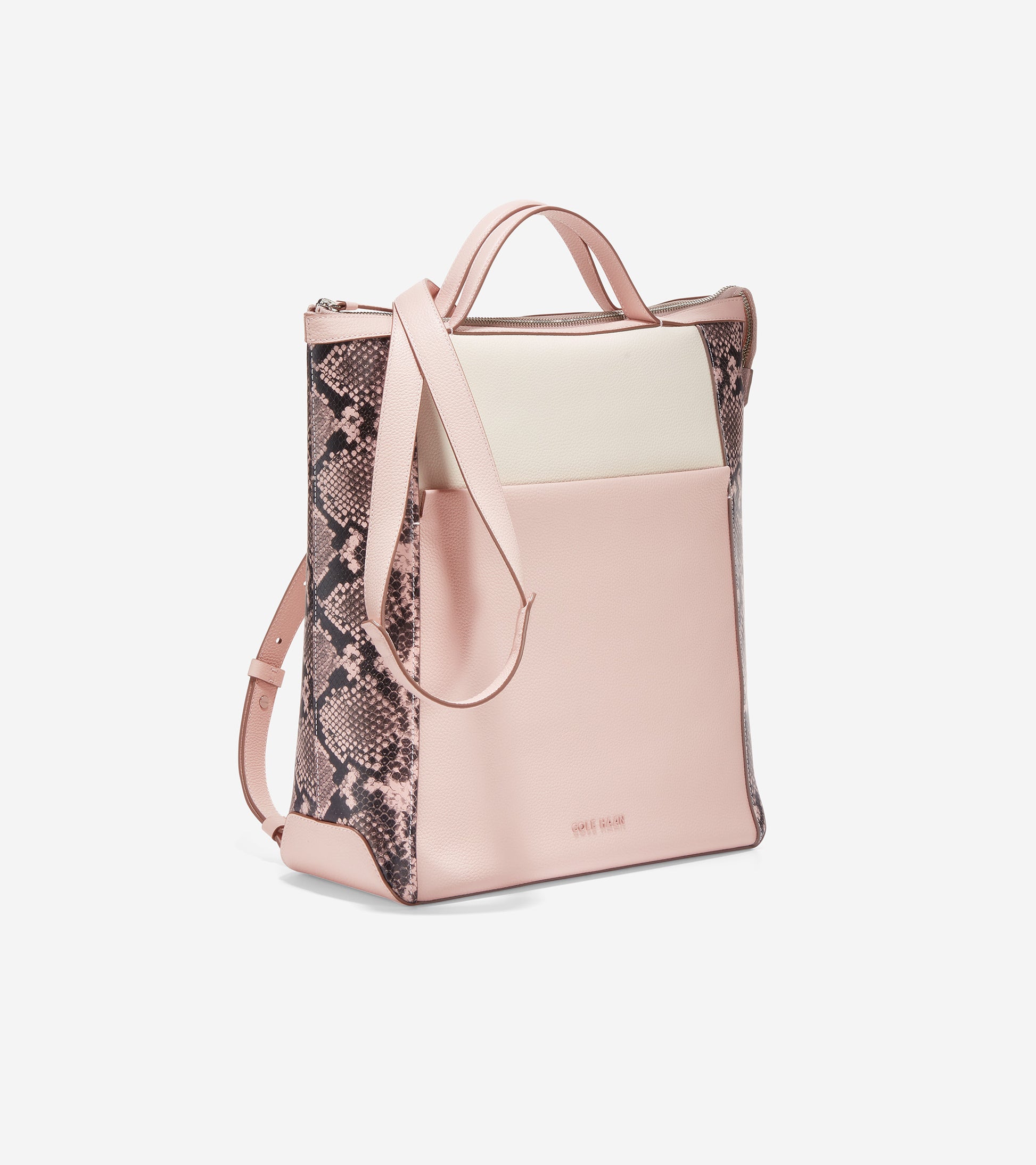 u06136-Grand Ambition Convertible Backpack-Pink Snake Colorblock