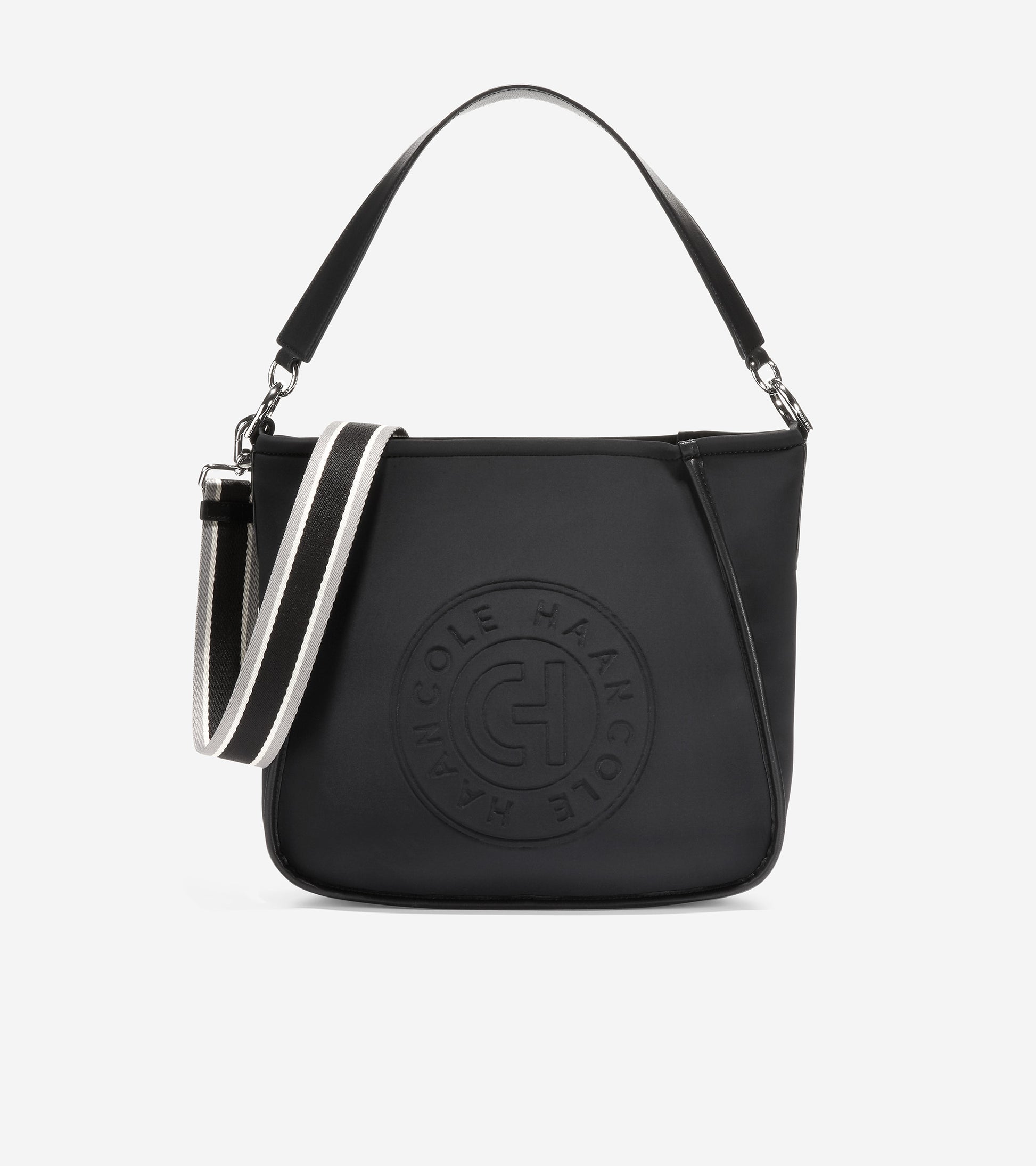 u06159-Neoprene Midsize Crossbody-Black