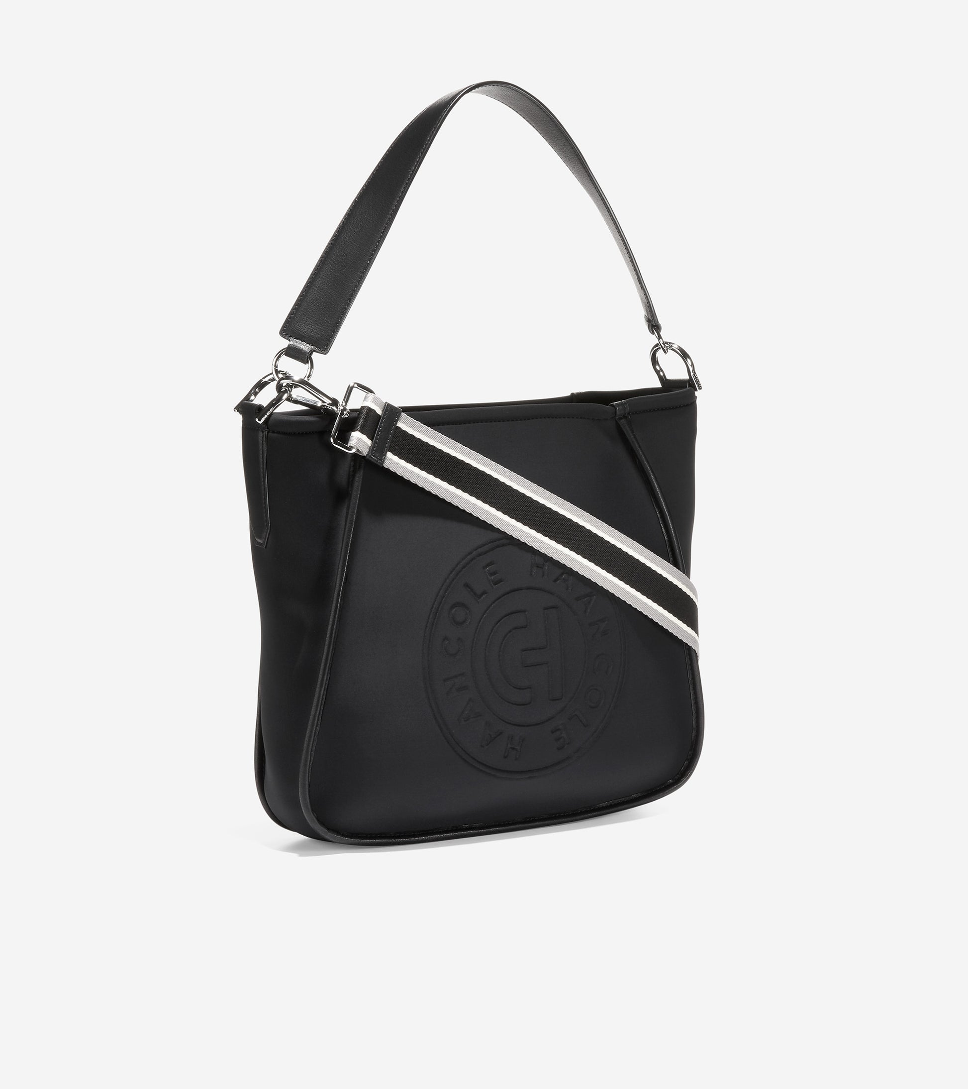 u06159-Neoprene Midsize Crossbody-Black