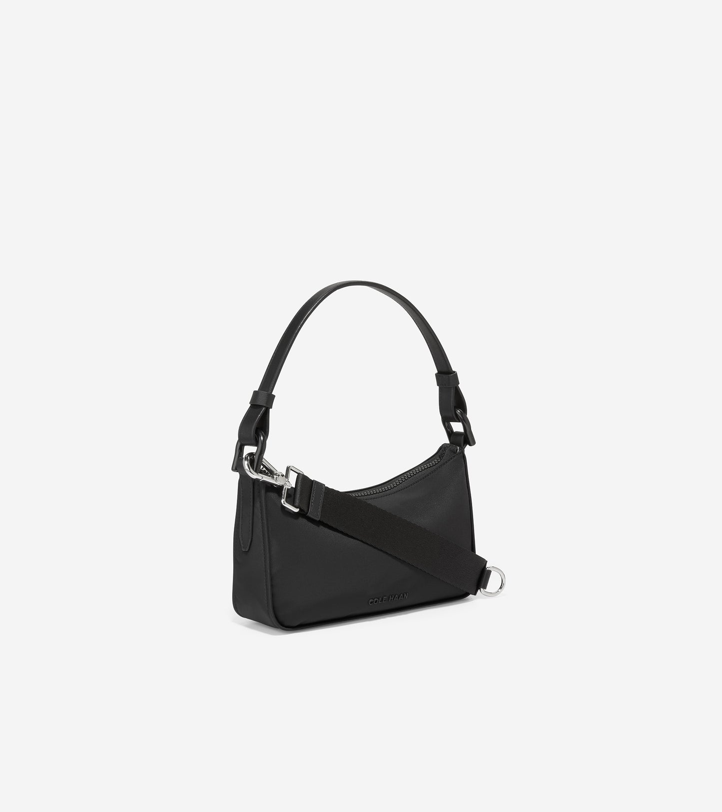 u06188-Nylon Mini Shoulder Bag-Black