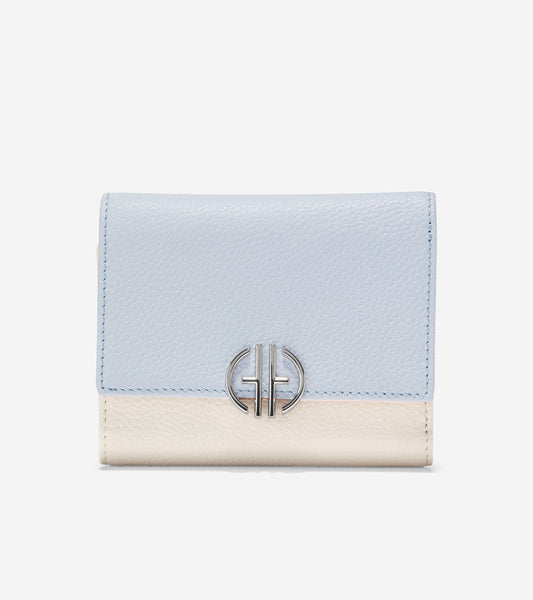 u06220-Small Trifold Wallet-Pastel Colorblock Leather