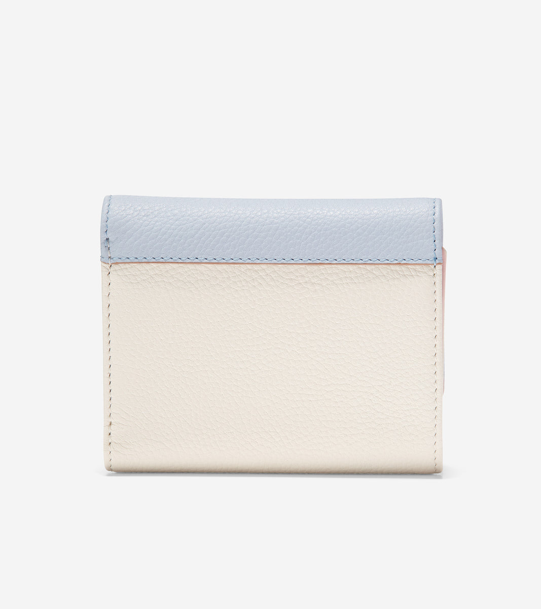 u06220-Small Trifold Wallet-Pastel Colorblock Leather