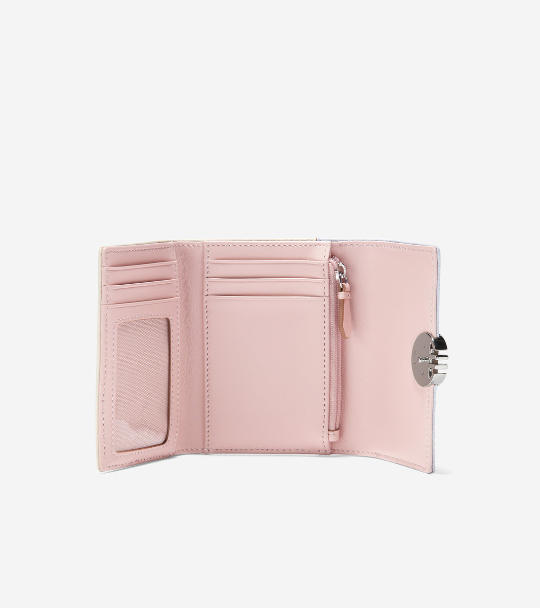 u06220-Small Trifold Wallet-Pastel Colorblock Leather