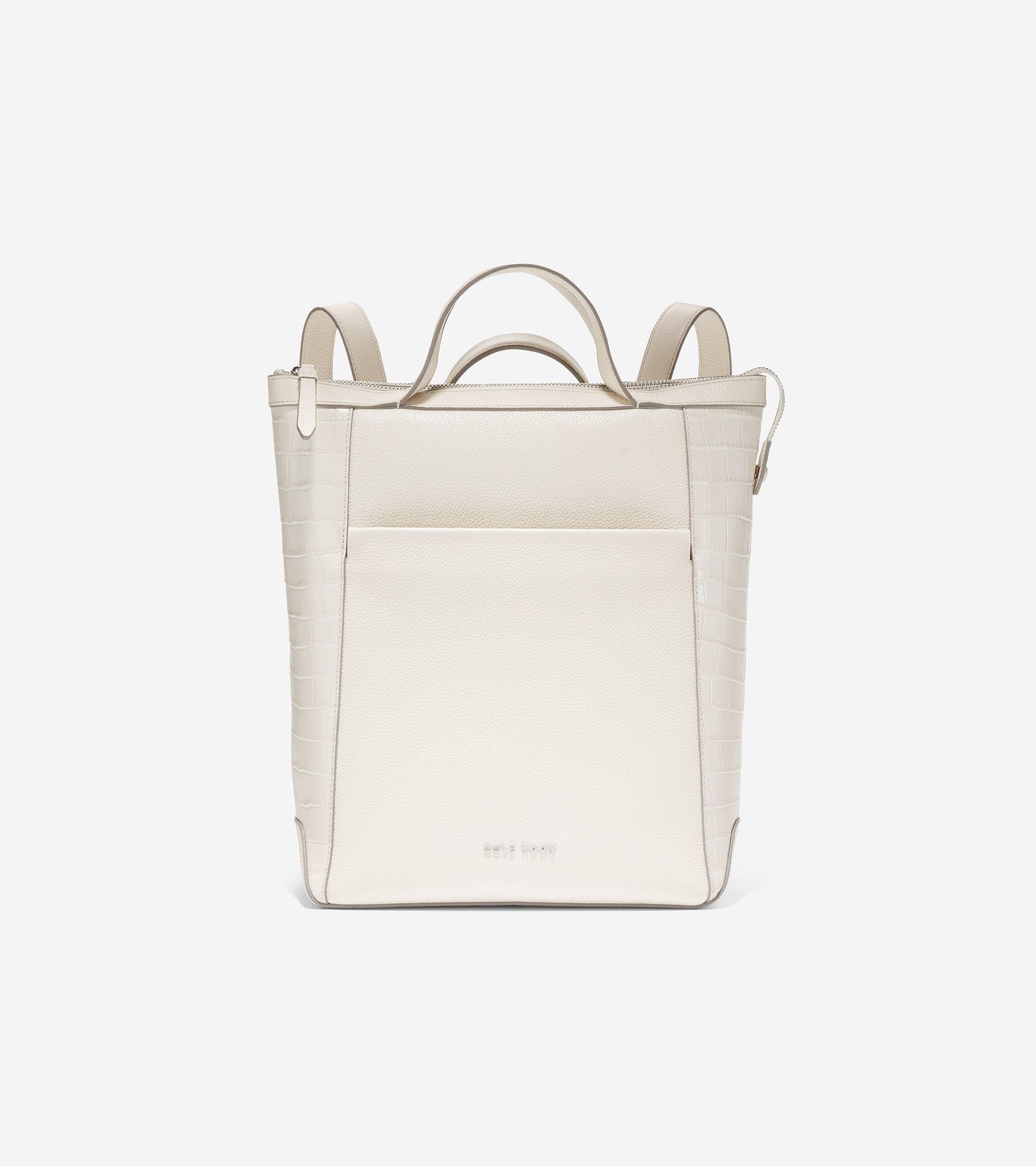 u06290-Grand Ambition Small Convertible Luxe Backpack-Silver Birch Croc Print