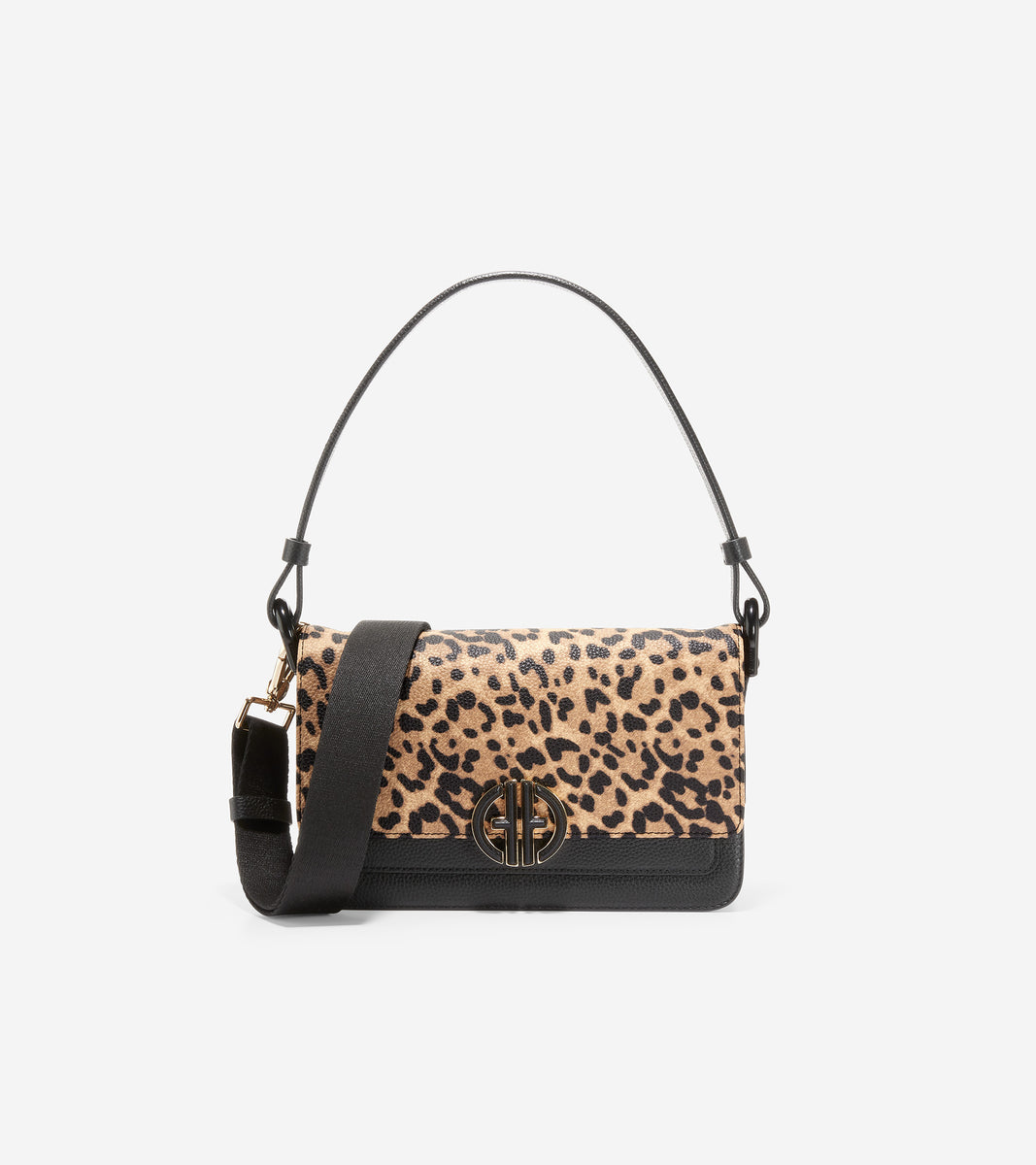 u06317-Mini Shoulder Bag-Leopard Print-Black-Chocolate