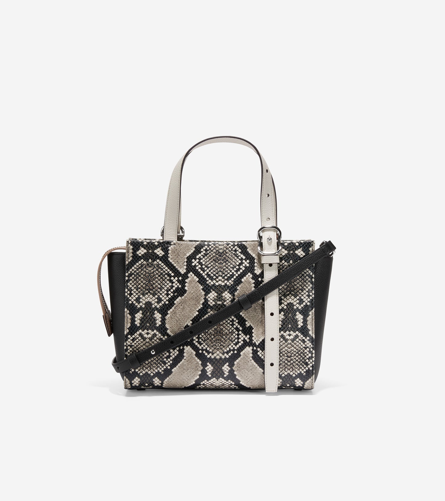 U06323-Small 3-in-1 Tote-Snake Print-Black-Birch