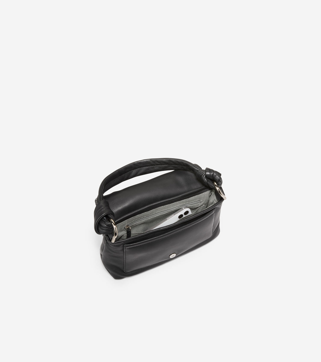 U06337-Quilted Shoulder Bag-Black