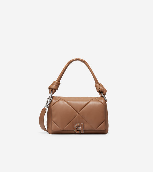 U06338-Quilted Shoulder Bag-Caramel