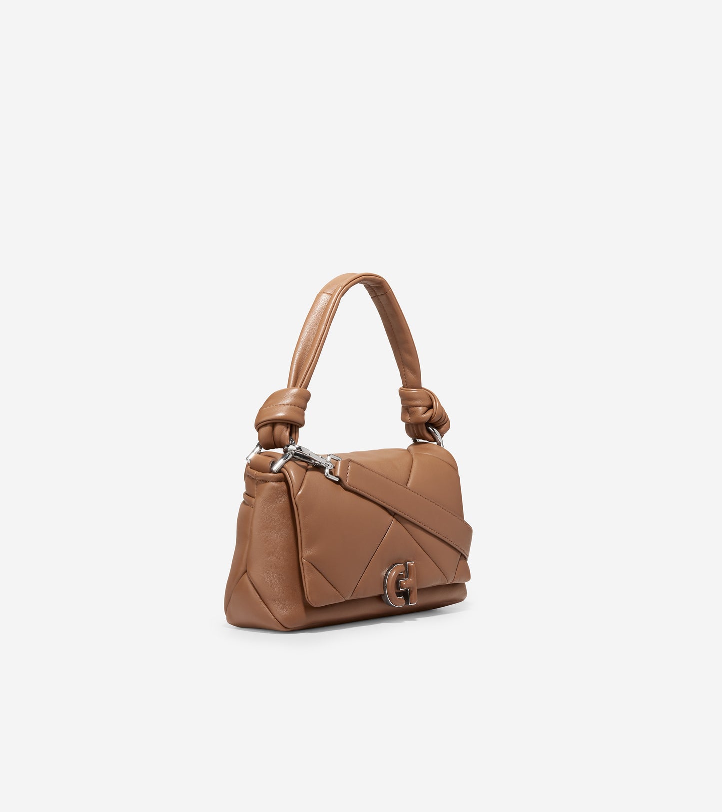 U06338-Quilted Shoulder Bag-Caramel