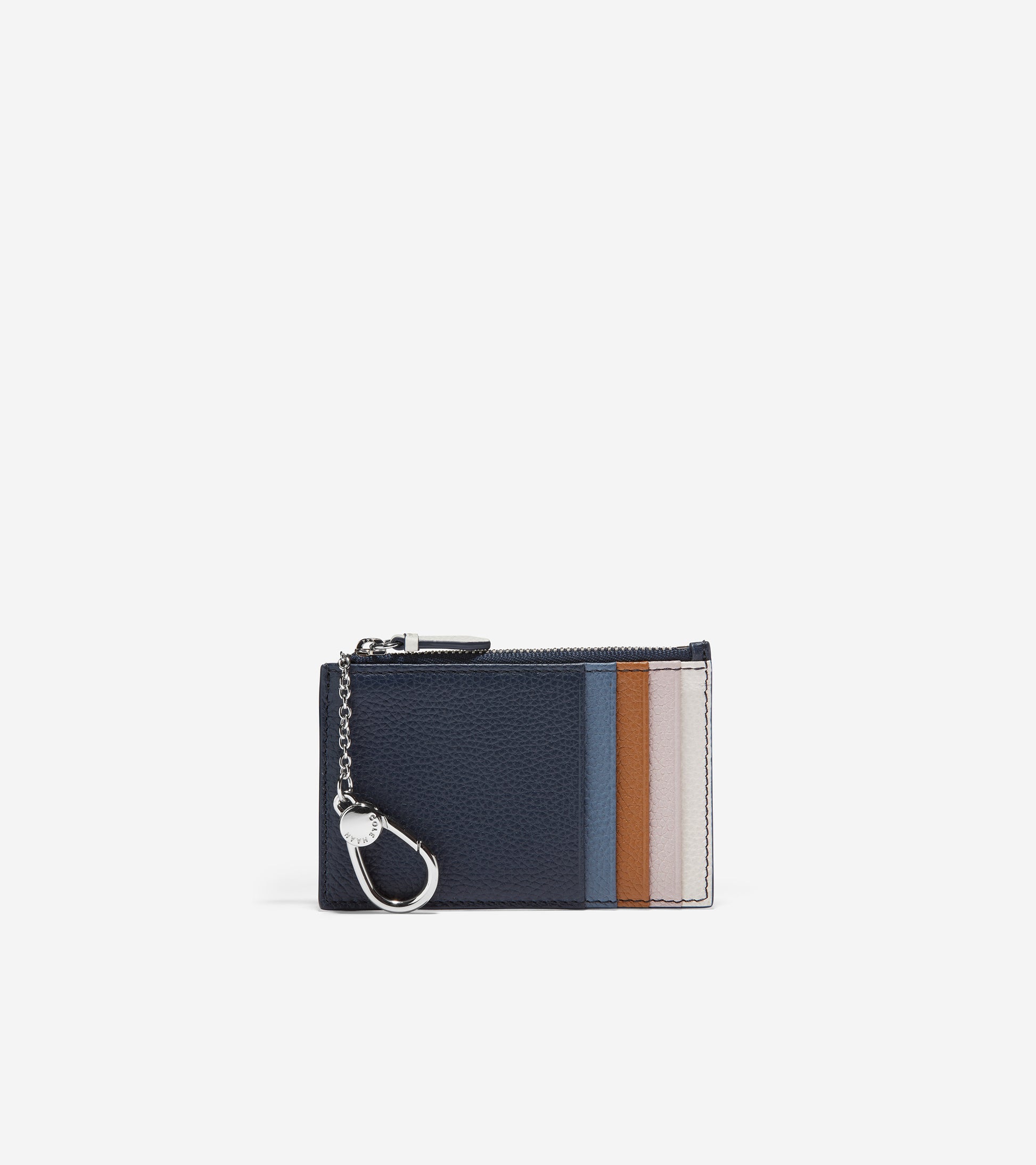 u06417-GRANDSERIES Card Case with Zip-Navy