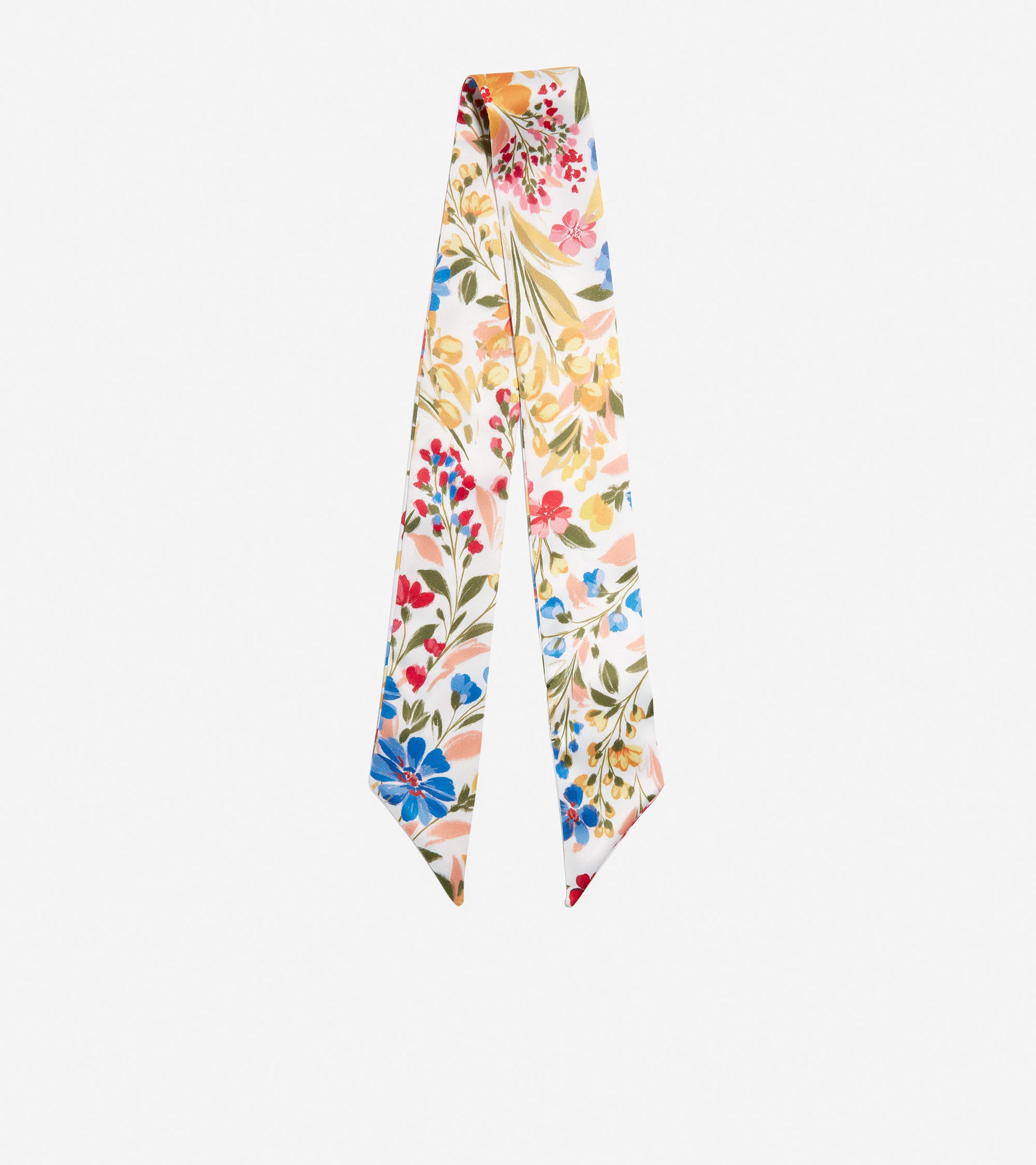 u06433-Floral Scarf-White