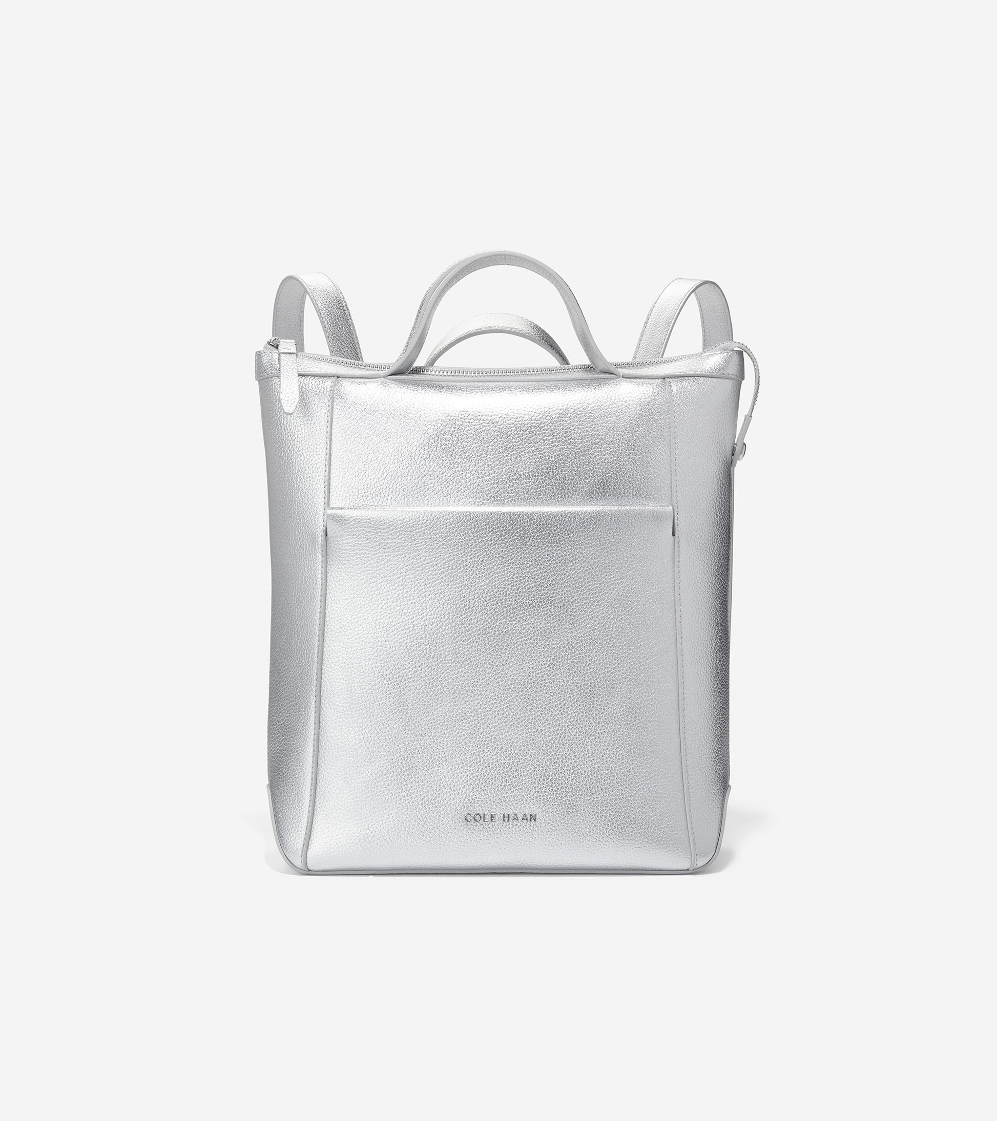 U06447-Grand Ambition Small Convertible Luxe Backpack-Silver