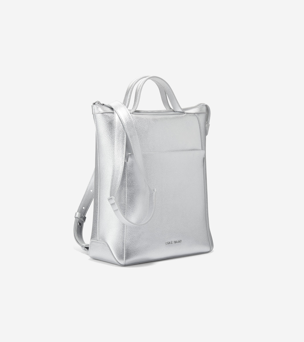 U06447-Grand Ambition Small Convertible Luxe Backpack-Silver