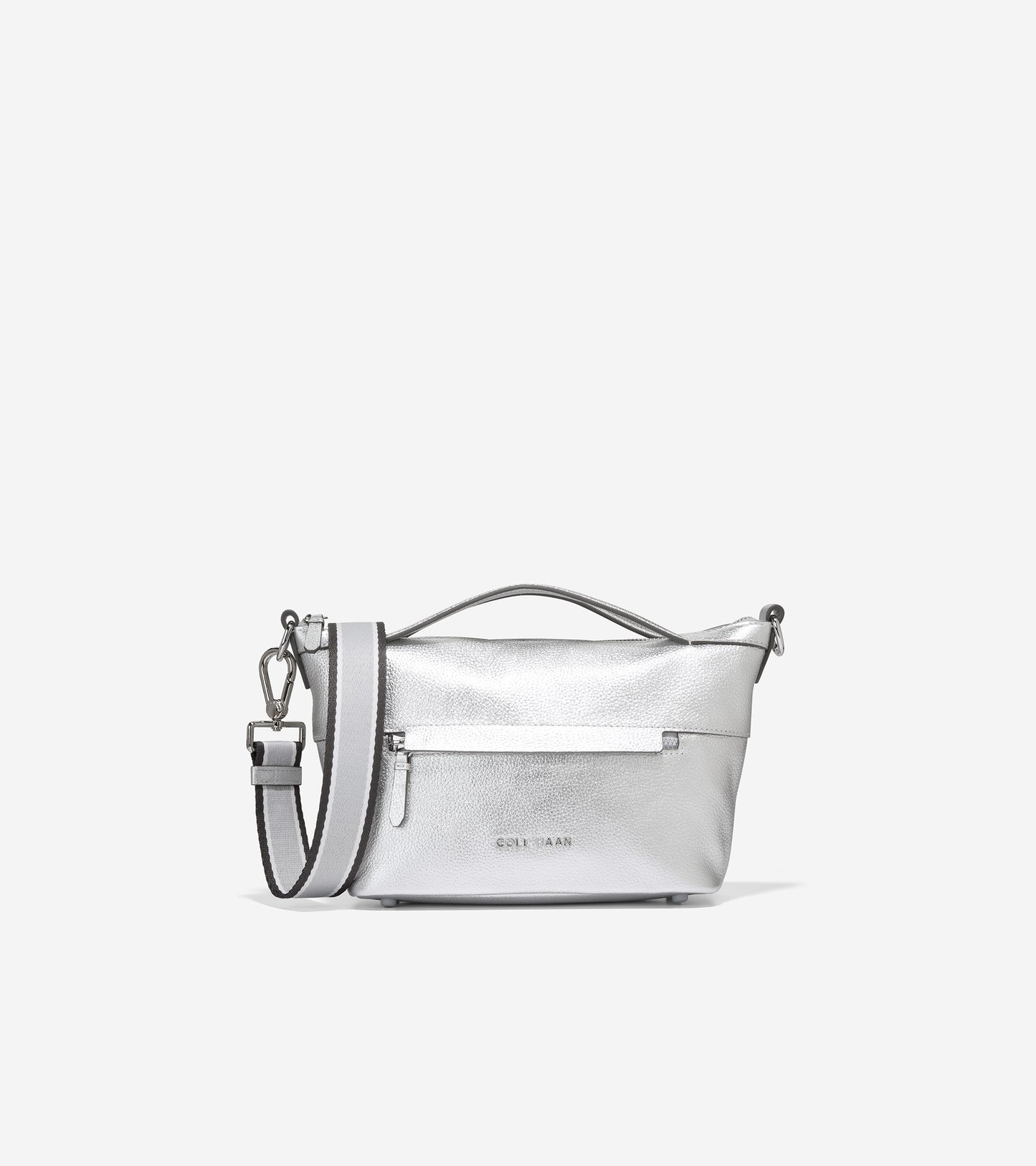 U06450-Astoria Duffle Crossbody-Silver