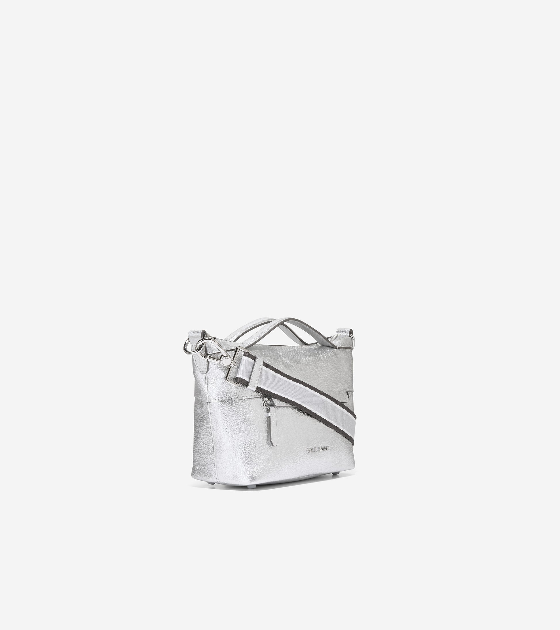 U06450-Astoria Duffle Crossbody-Silver