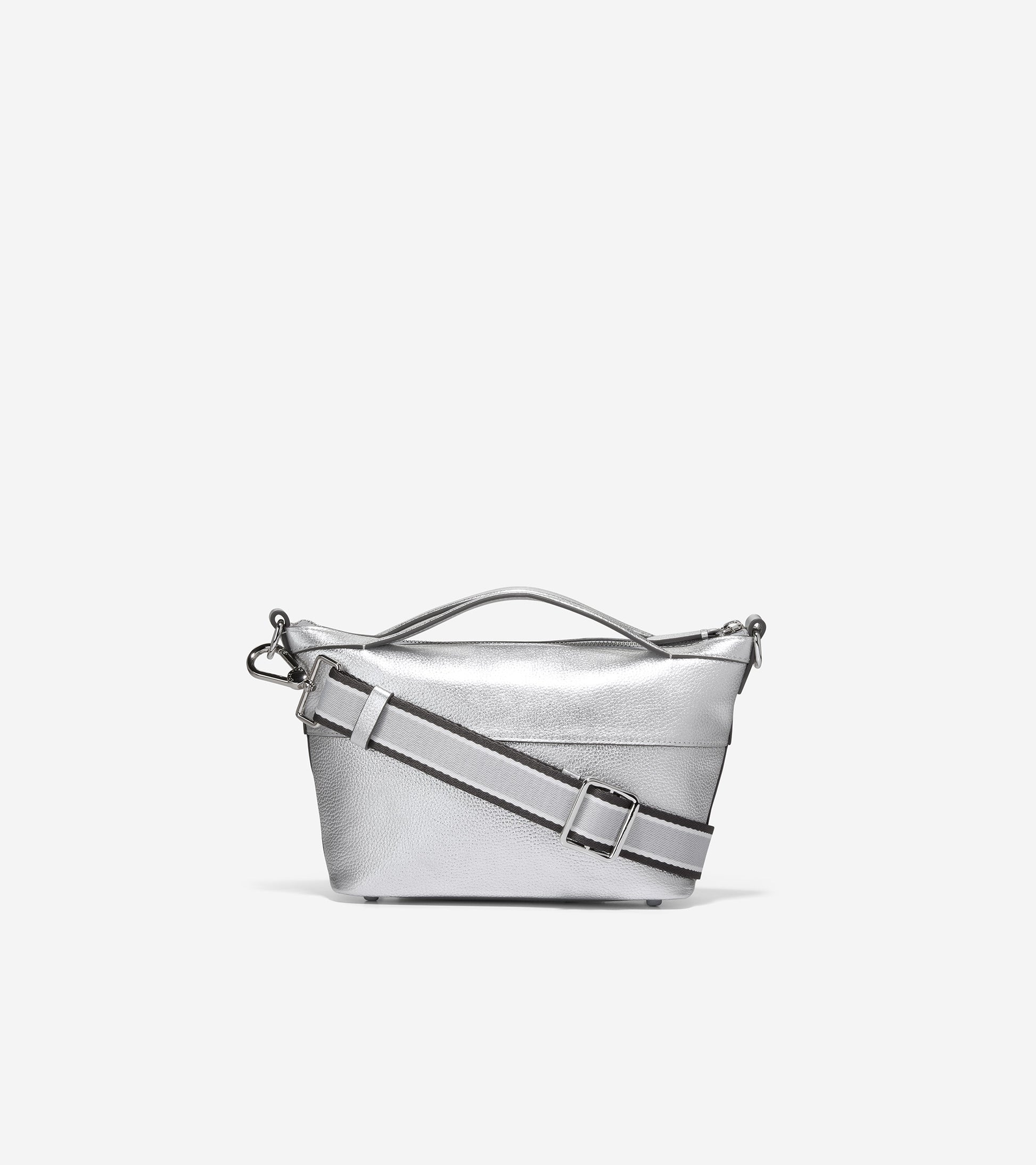 U06450-Astoria Duffle Crossbody-Silver