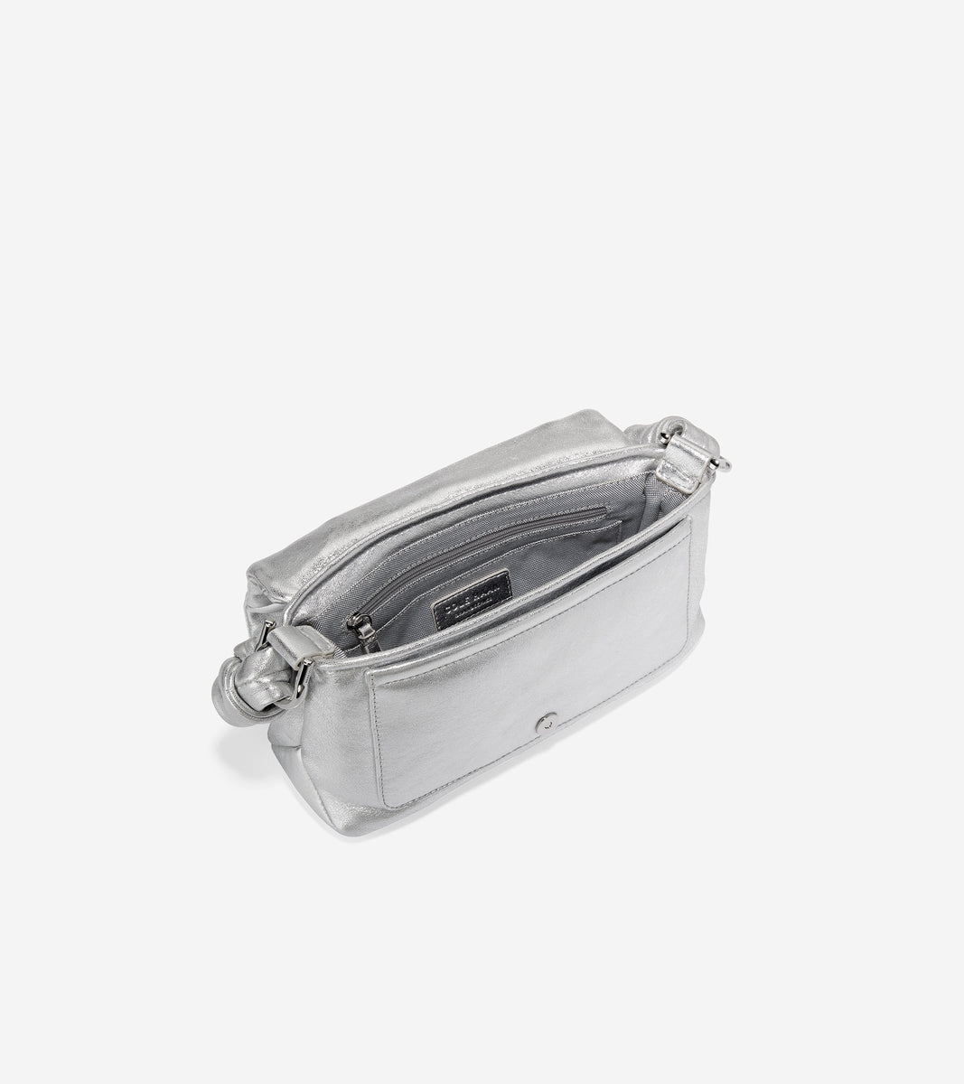 U06452-Quilted Shoulder Bag-Silver