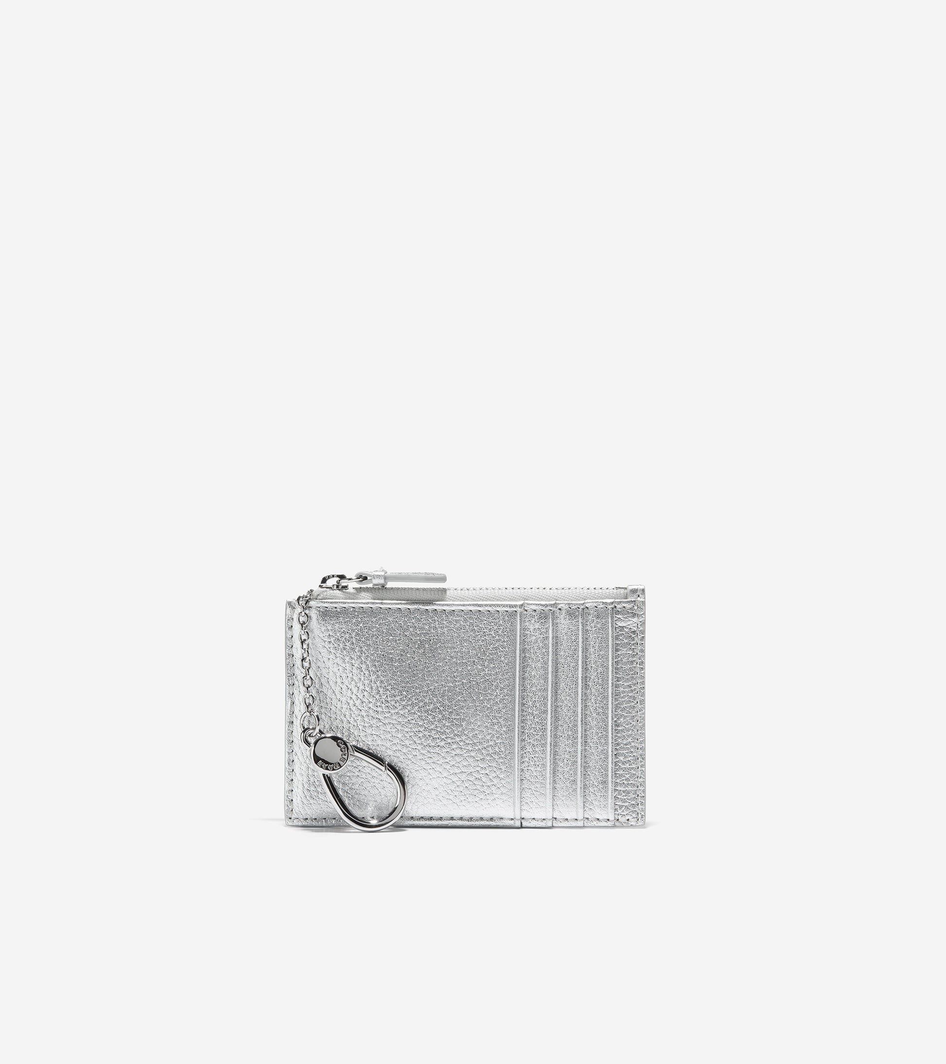 U06490-GRANDSERIES Card Case with Zip-Silver