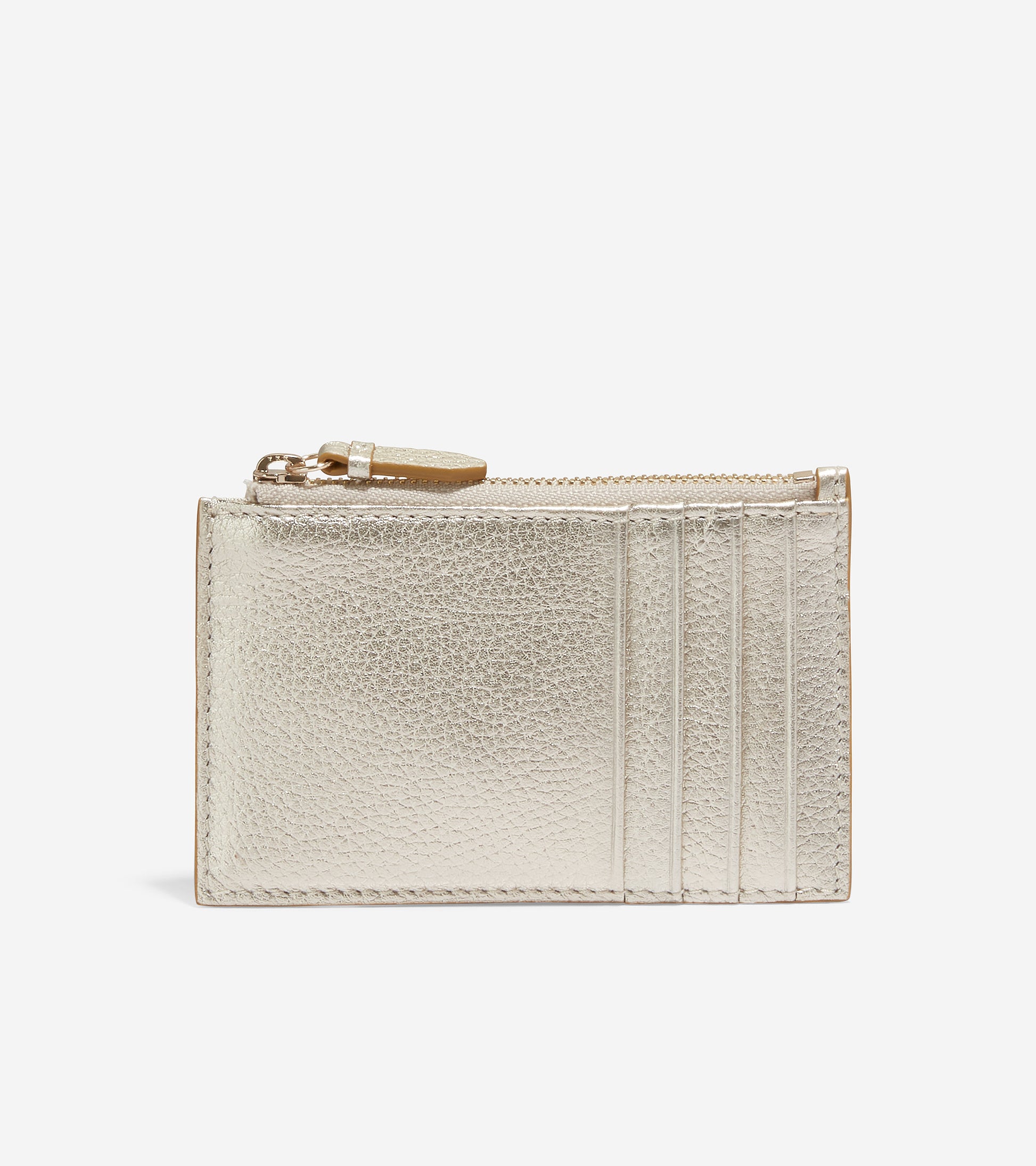 U06491-Card Case with Zip-Gold