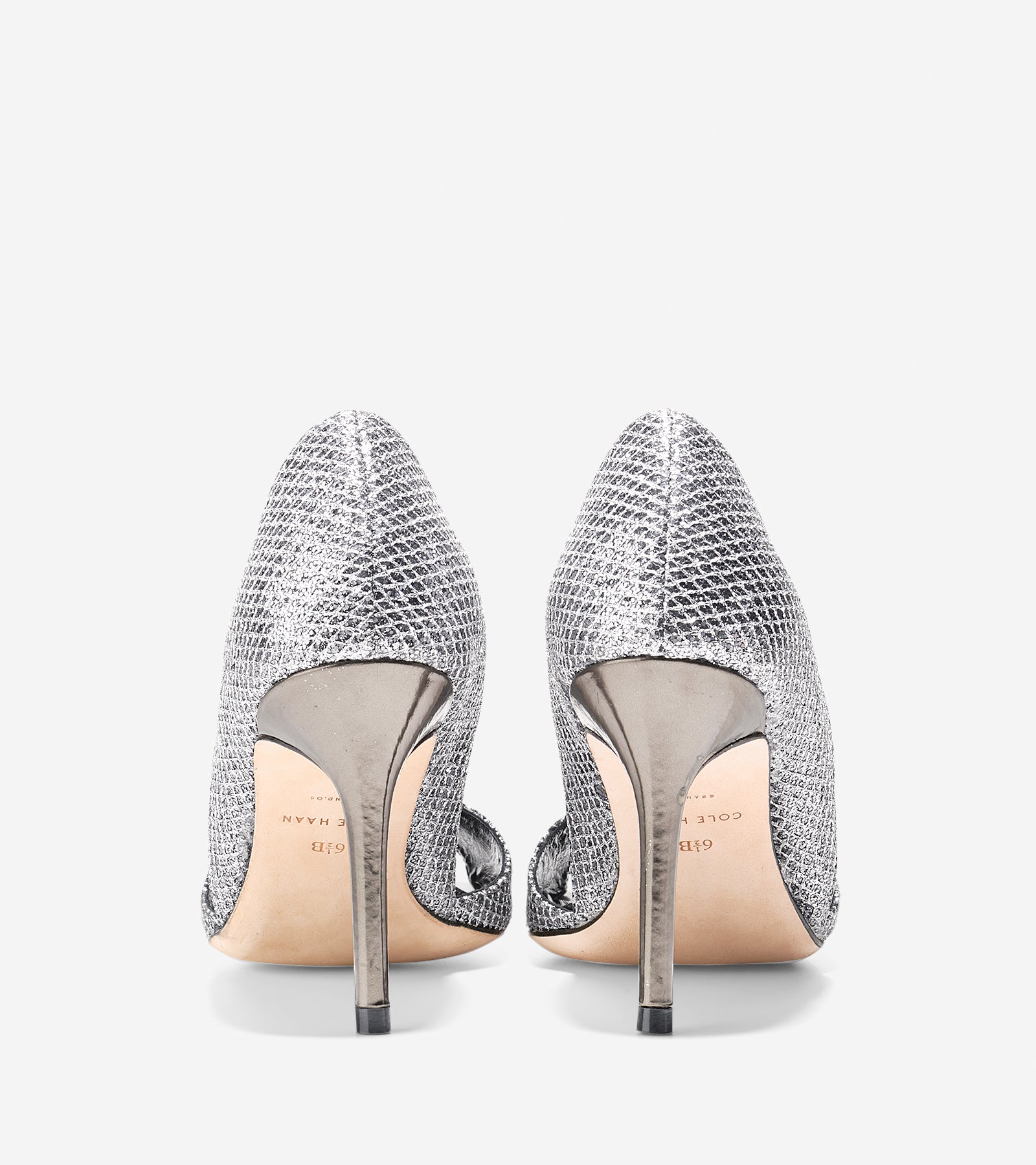 ColeHaan-Antonia Open Toe Pump (85mm)-w01497-Silver-gunmetal Glitter