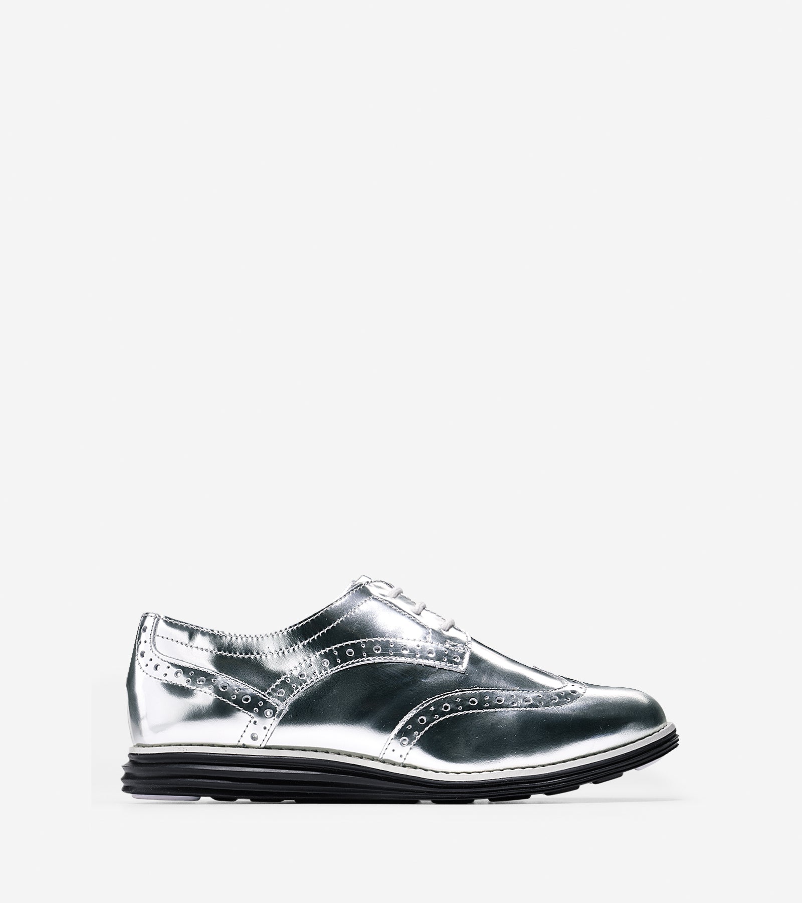 ColeHaan-Women's ØriginalGrand Wingtip Oxford-w01526-Argento-black