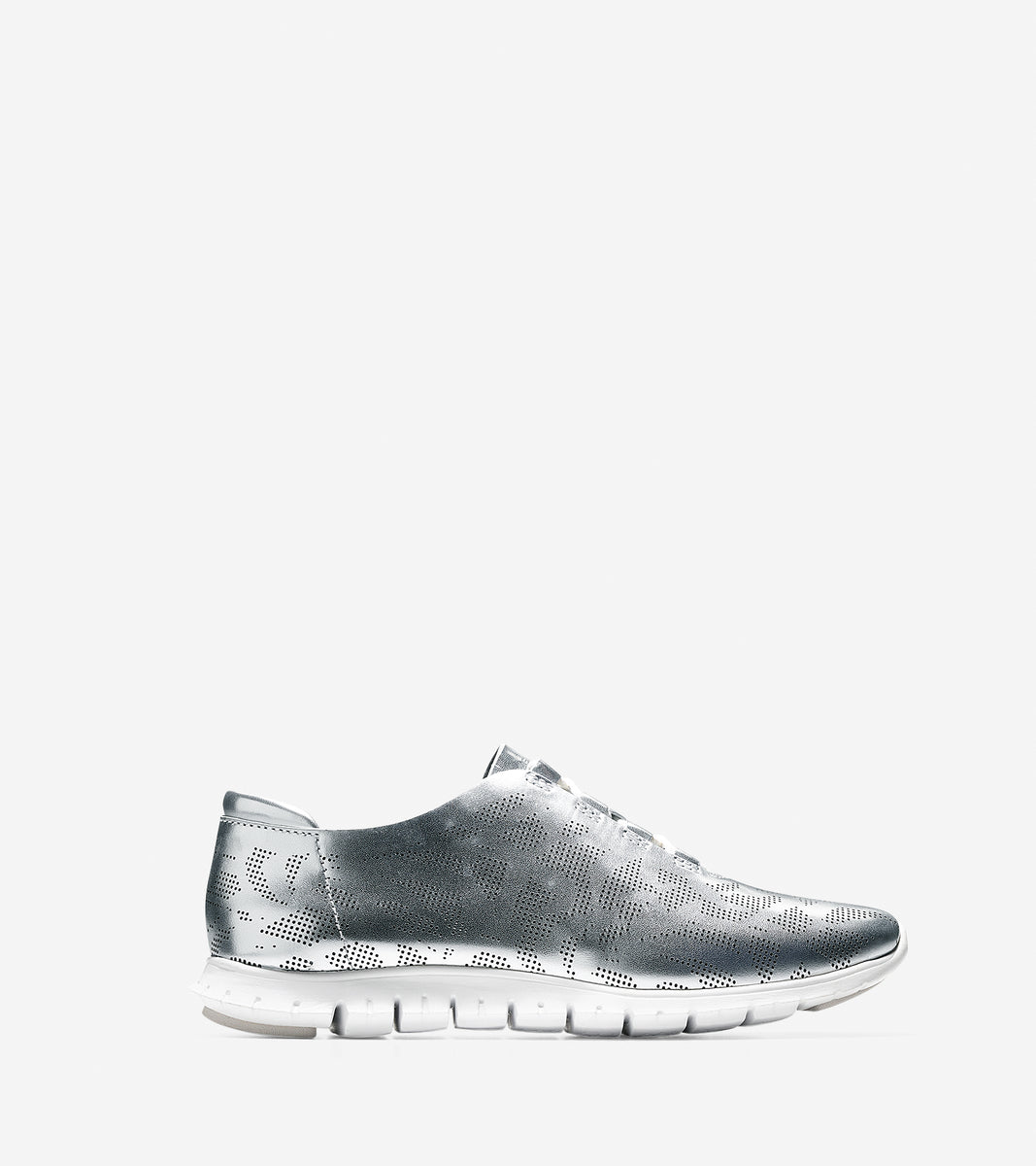 ColeHaan-ZERØGRAND Perforated Trainer-w01833-Soft Silver Perf-white