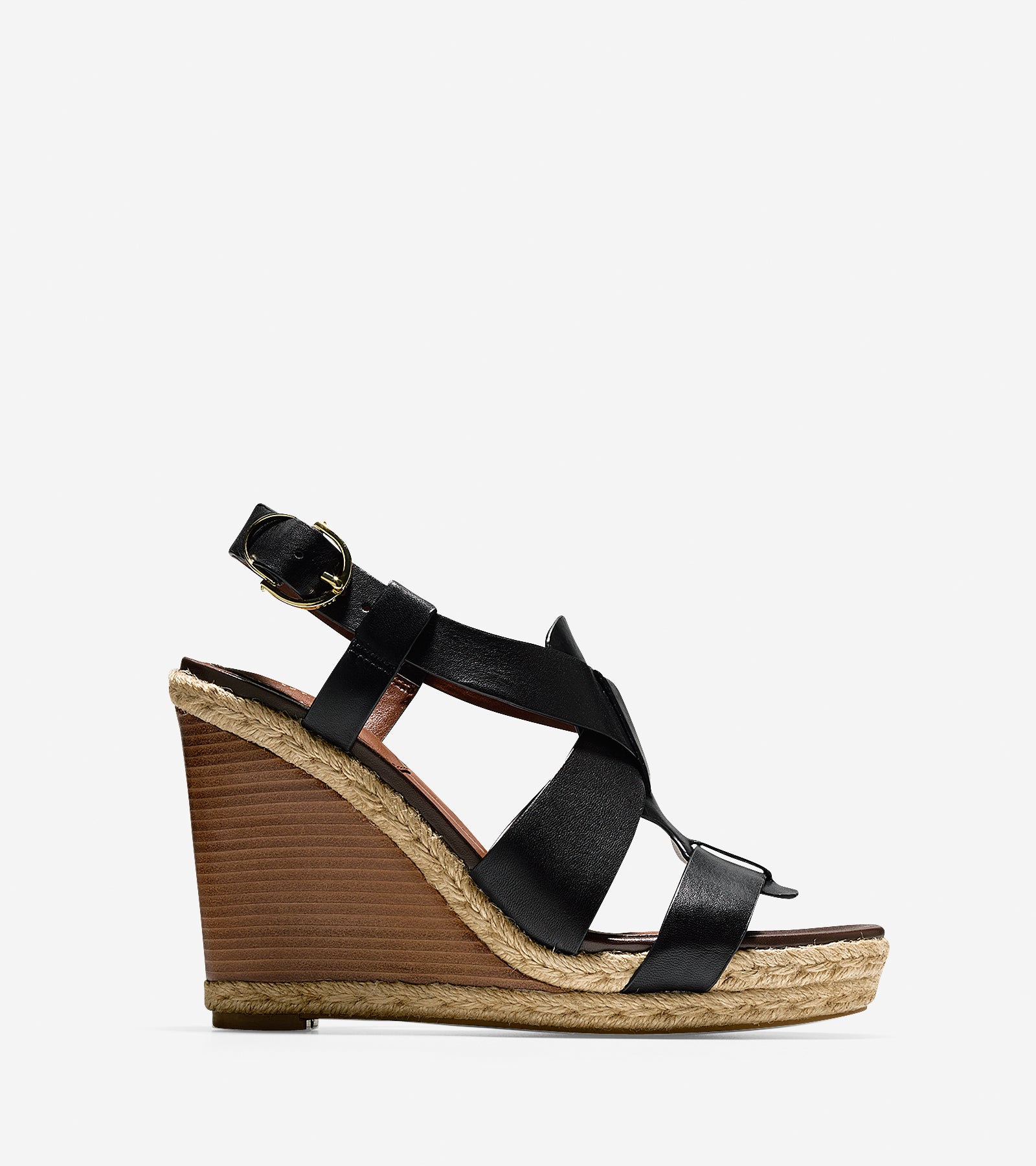 ColeHaan-Breecey Wedge (95mm)-w02349-Black Leather