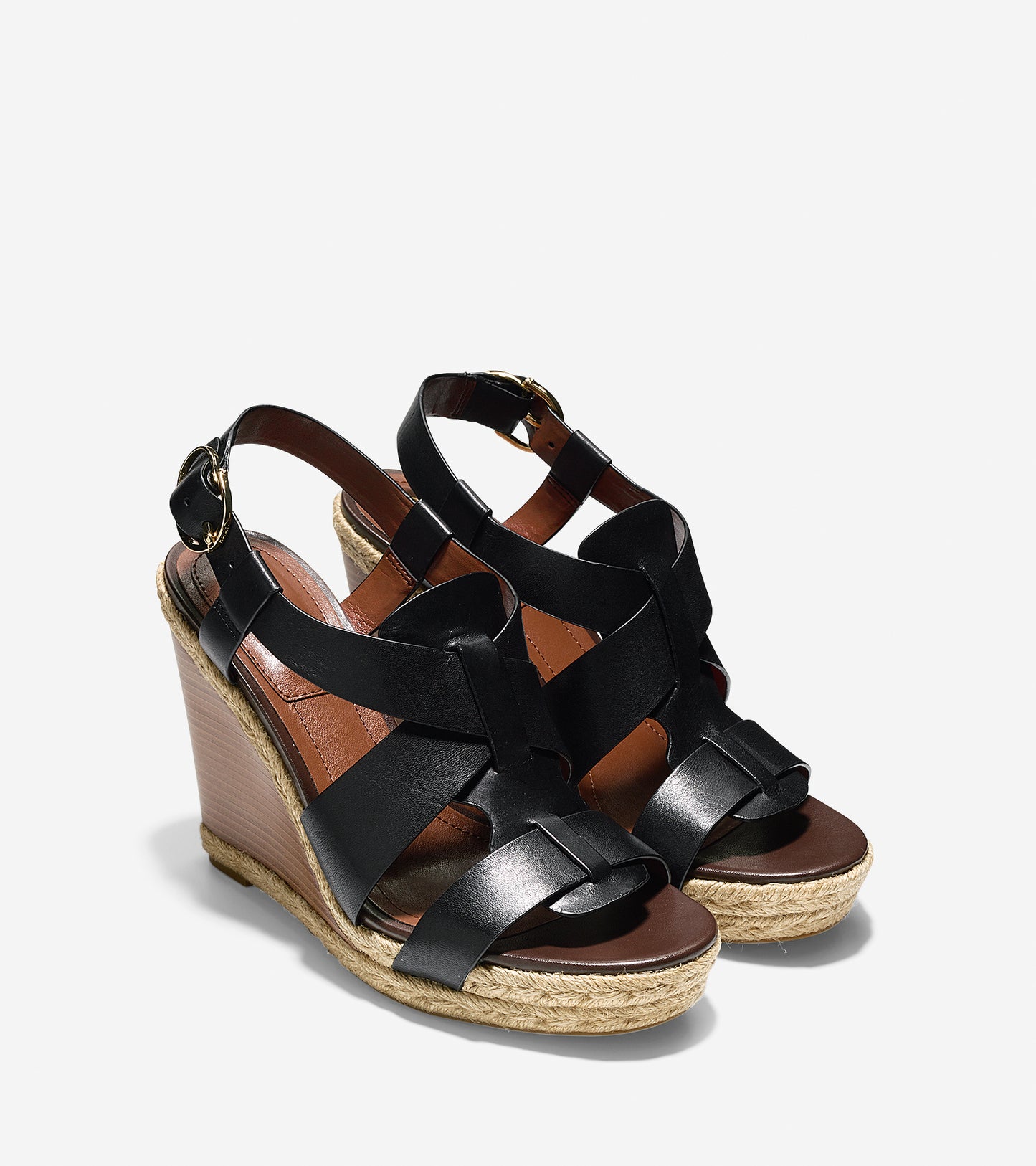 ColeHaan-Breecey Wedge (95mm)-w02349-Black Leather