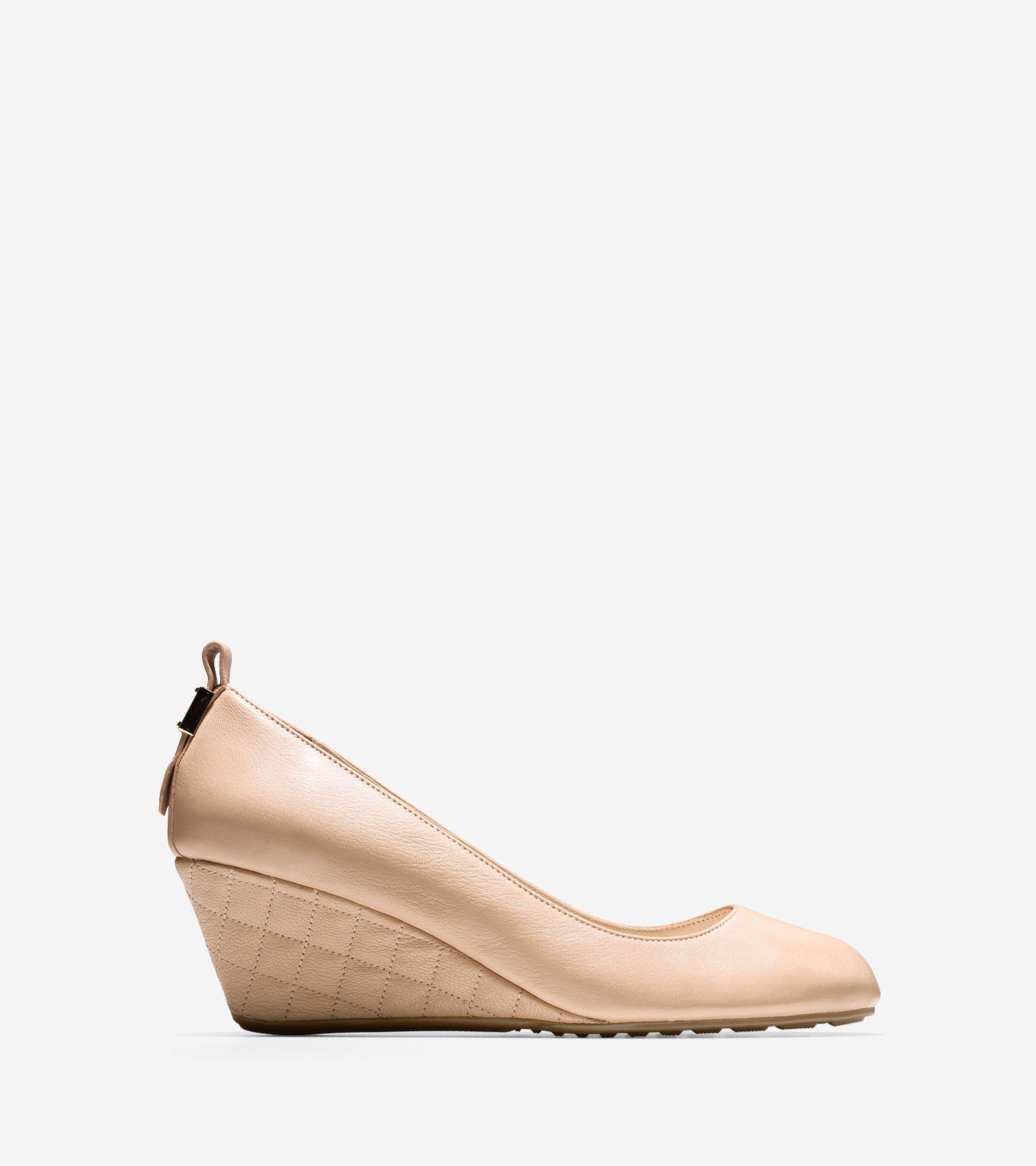 ColeHaan-Tali Grand Quilted Wedge (65mm)-w04927-Nude Quilted Leather