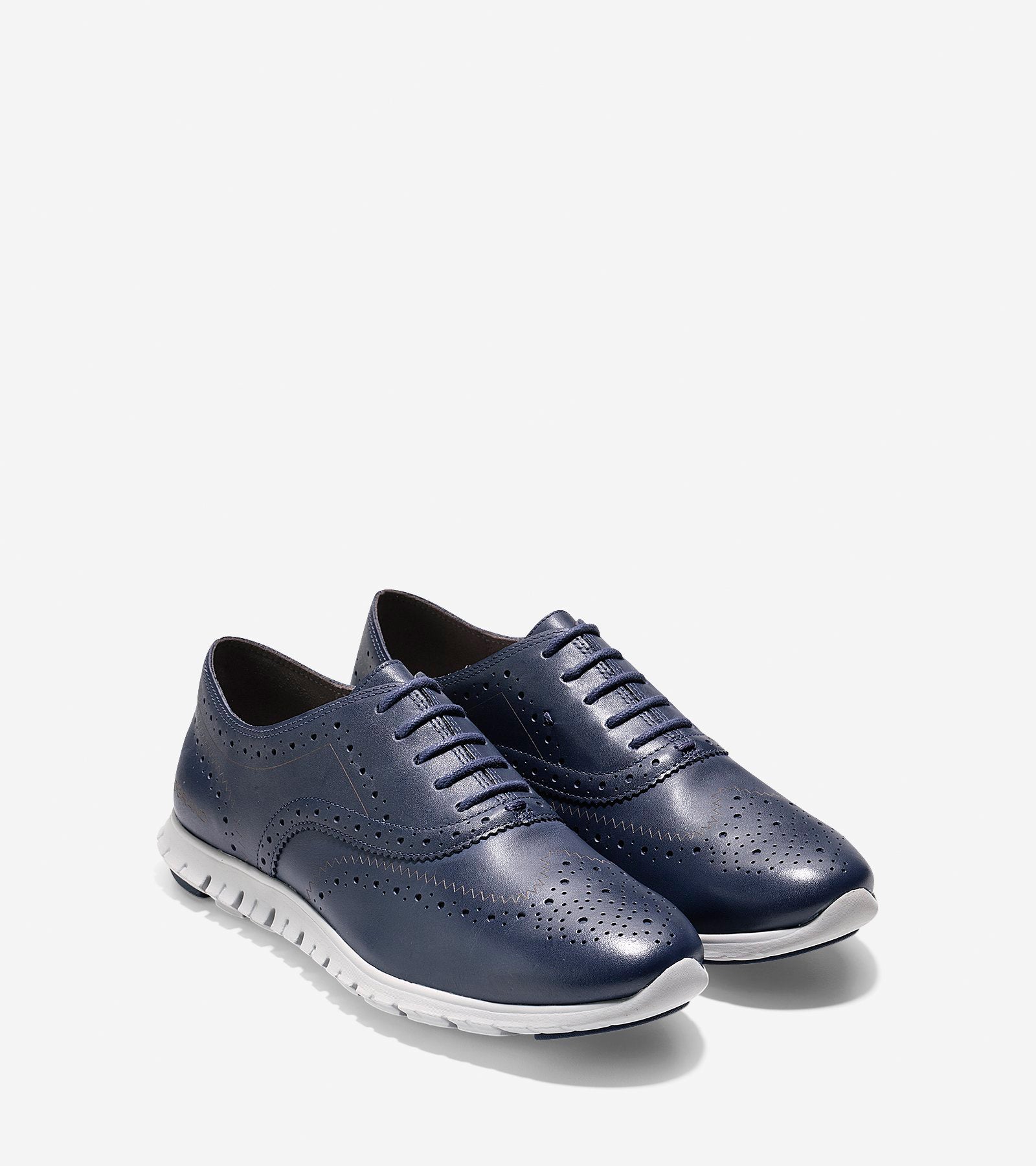 ColeHaan-ZERØGRAND Wingtip Oxford-w05148-Marine Blue Waterproof Leather-vapor Gra