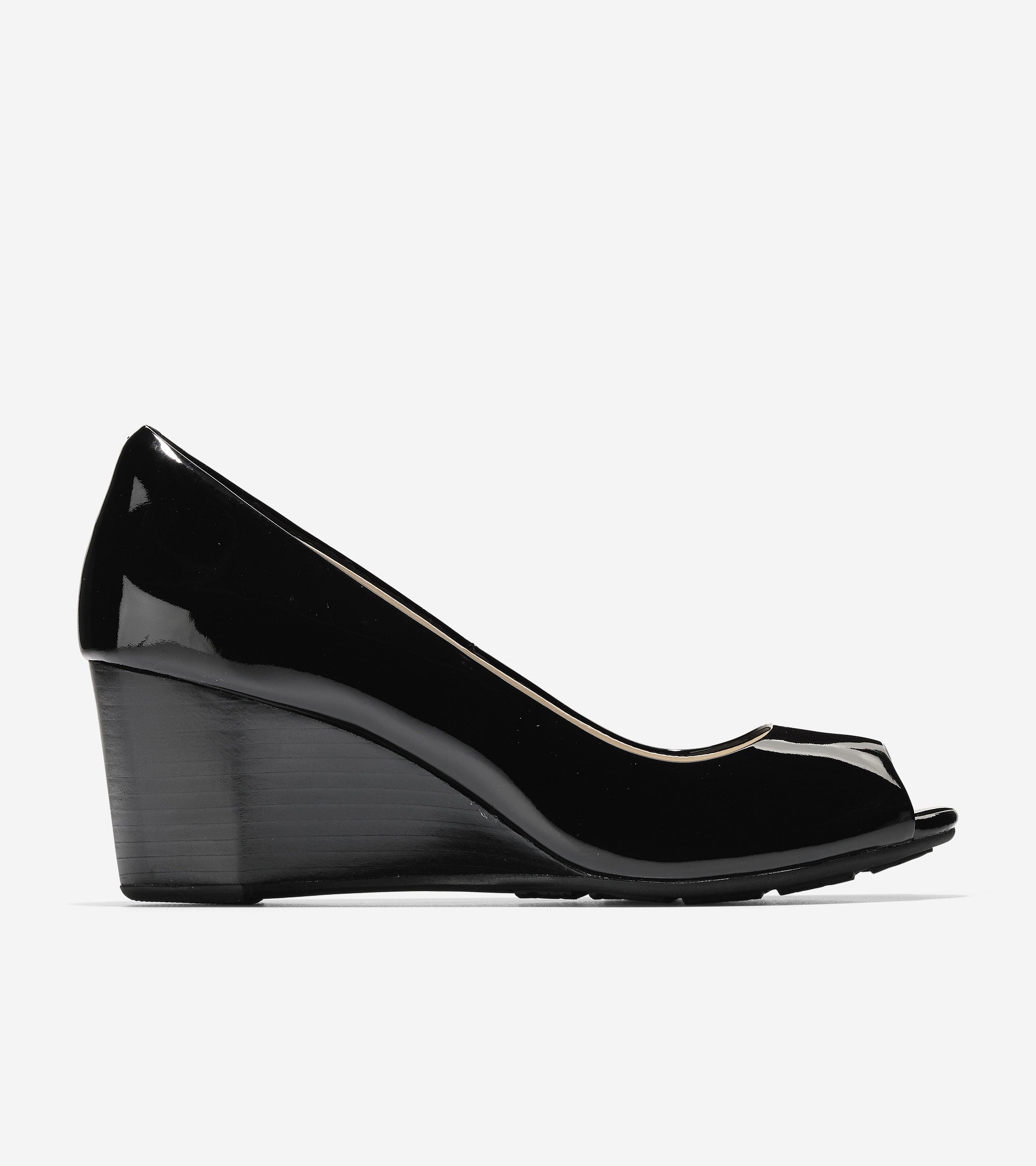 Sadie Open Toe Wedge W06551 BLACK PATENT Cole Haan Saudi Arabia