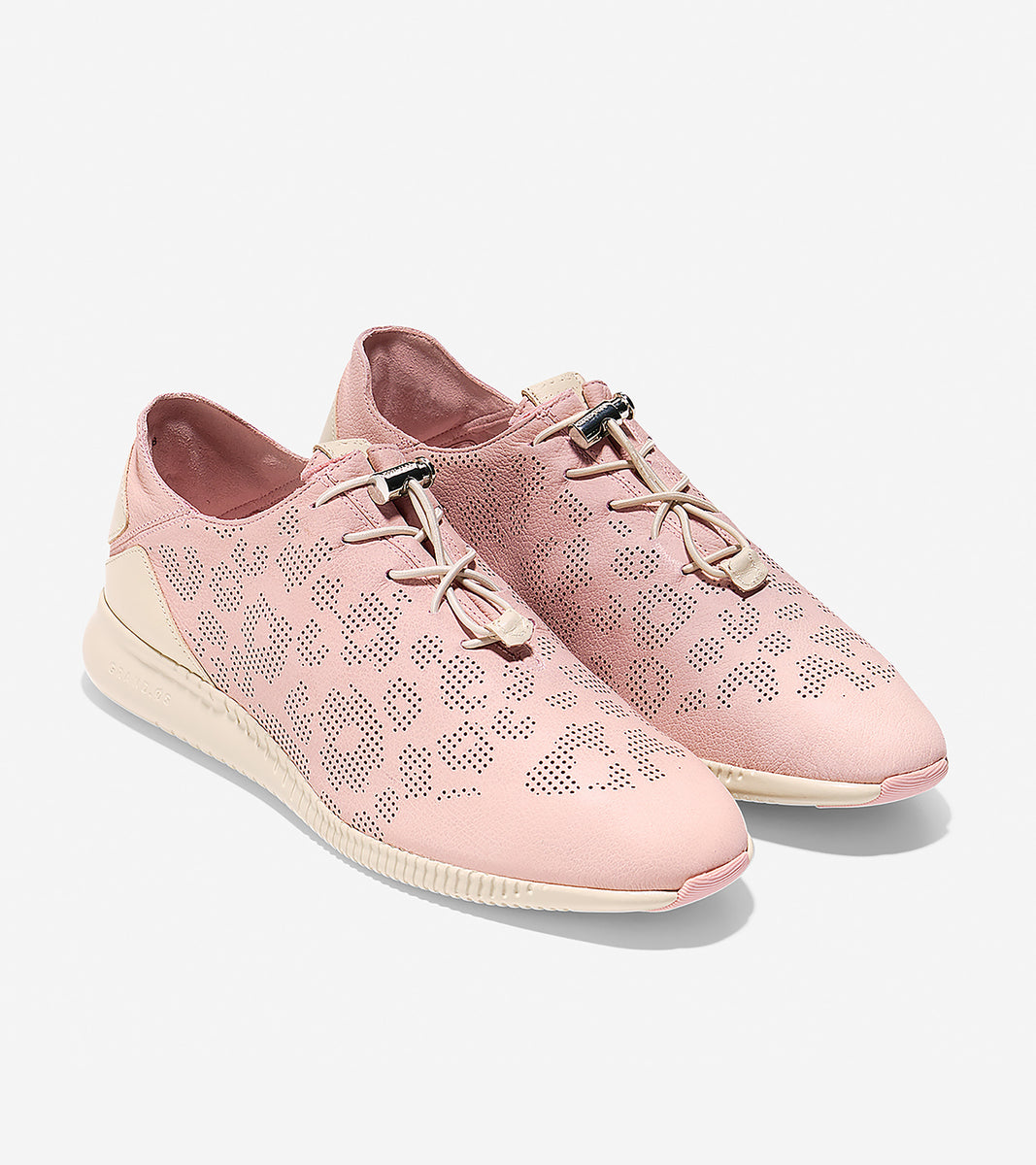 ColeHaan-StudiøGrand Pack-and-Go Sneaker-w06817-Silver Pink Perforated Ocelot Print Nubuck
